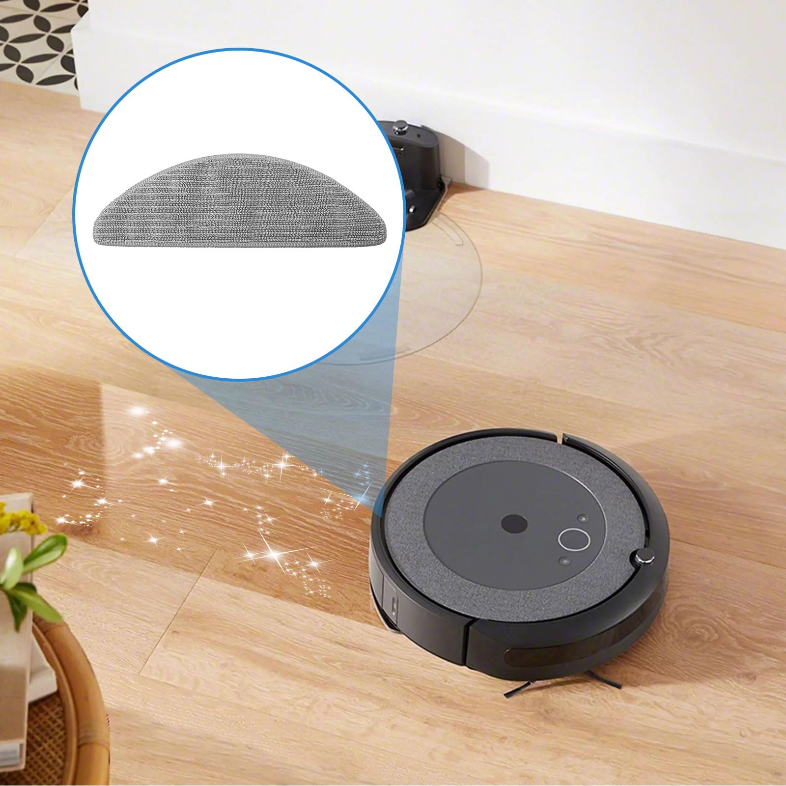 Sostuzione del filtro del serbatoio dell'acqua da 4 pezzi per Irobot Roomba Combo I5 I5 + J5 J5 + J7 J7 + parti dell'aspirapolvere del Robot della scopa di aspirazione automatica  6