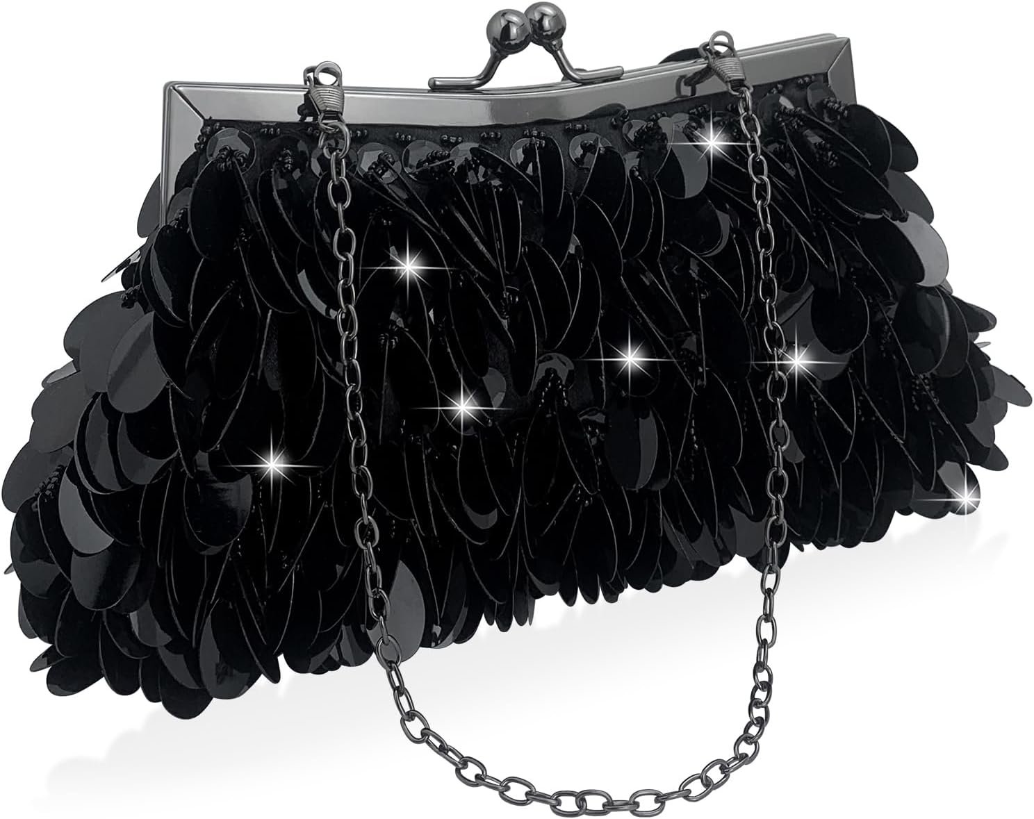 KOLODOGO Sparkly Evening Clutch Purse for Women Elegant Sequined Party Bag, Glam Wedding, Prom, Cocktail Night Out Clutch