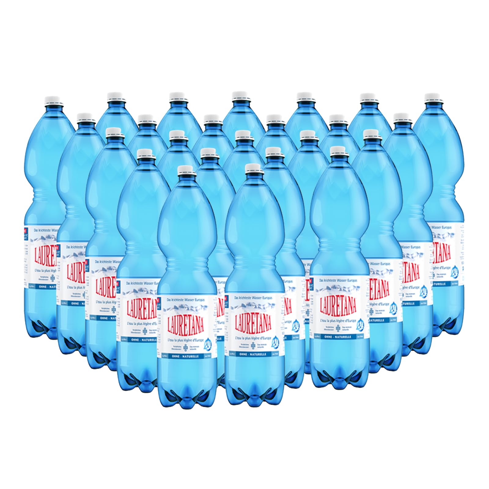 Lauretana Still Mineralwasser 1,5L PET - 24 Flaschen inkl. Pfand | Leichtestes Wasser Europas, kalorienfrei & natriumarm