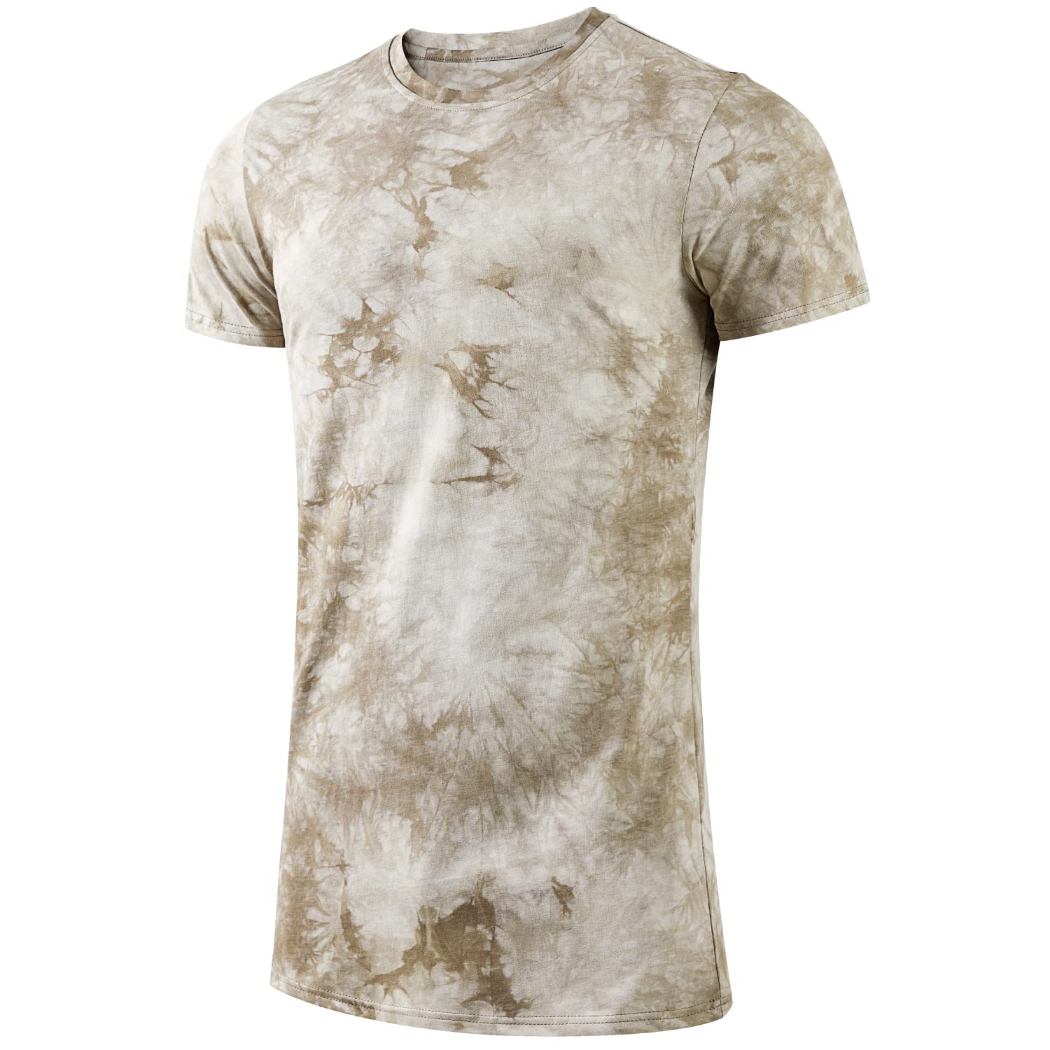 Mens Tall T Shirts Tie Dye Extra Long Longline Hipster Print for Tall Men