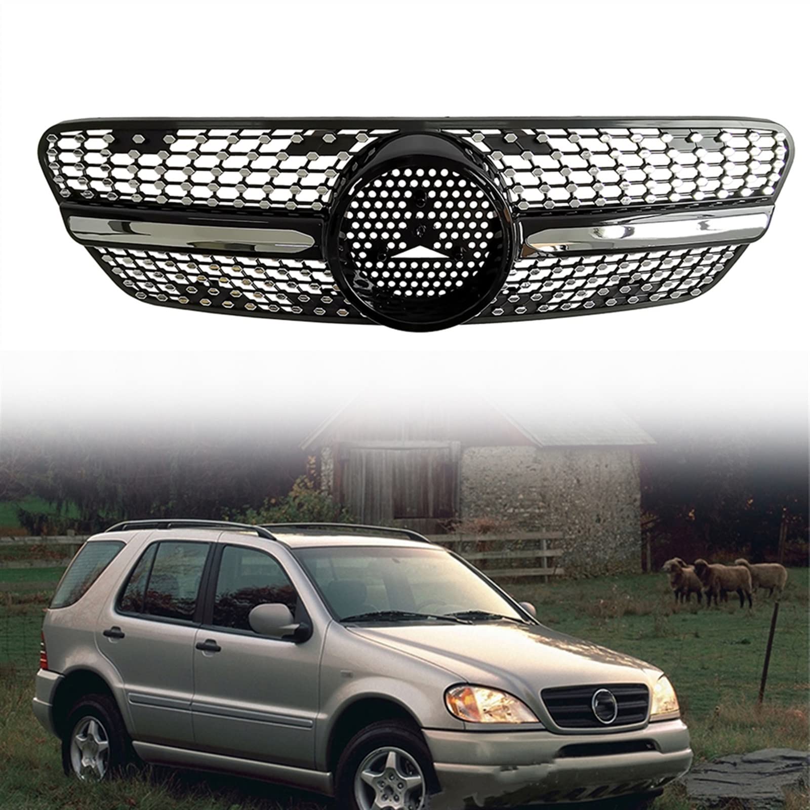 Grille de protection capot pour Mercedes Benz W163 ML 1999-2004