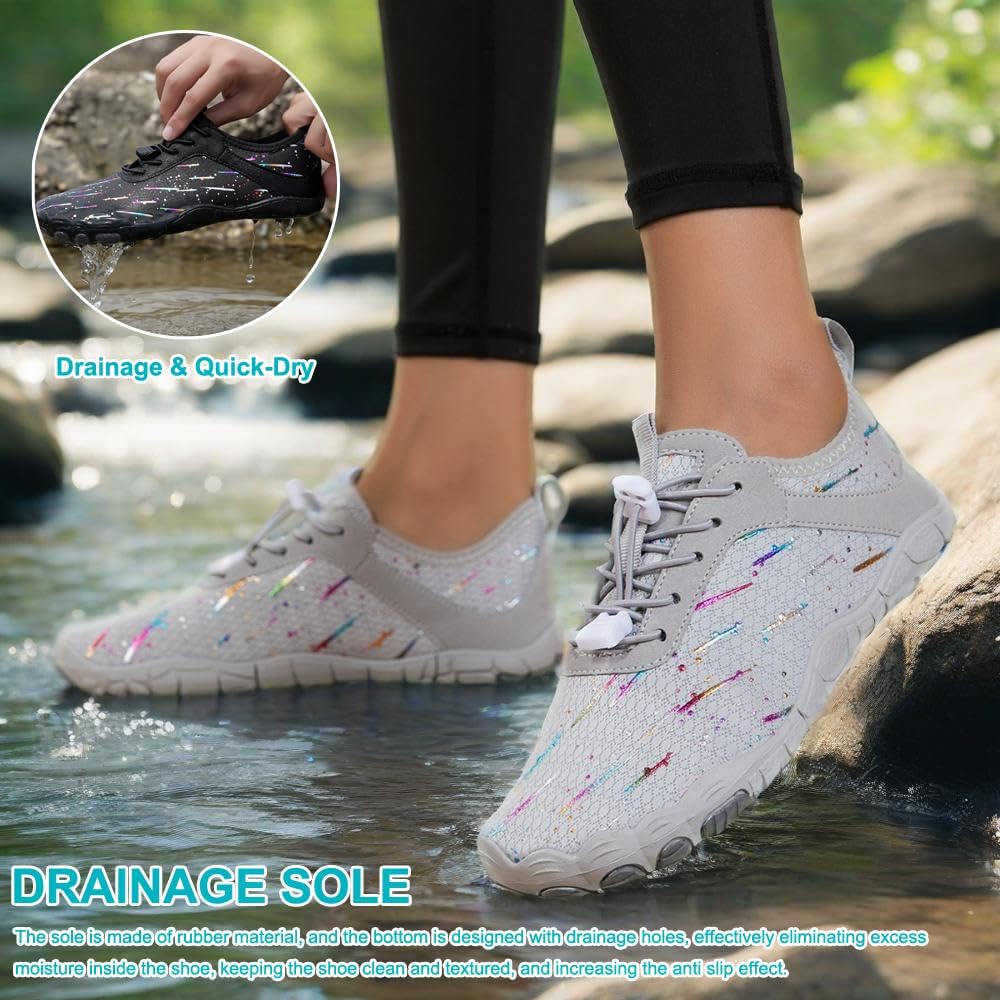Hike Barefoot Shoes Womens Men,Unisex Barefoot Water Shoes Breathable, Anti-Slip Hiking Footwear for Athletic Wide Toe Shoe Footwear for Hiking, Walking, Running, Yoga, and Water Sports - Image 4