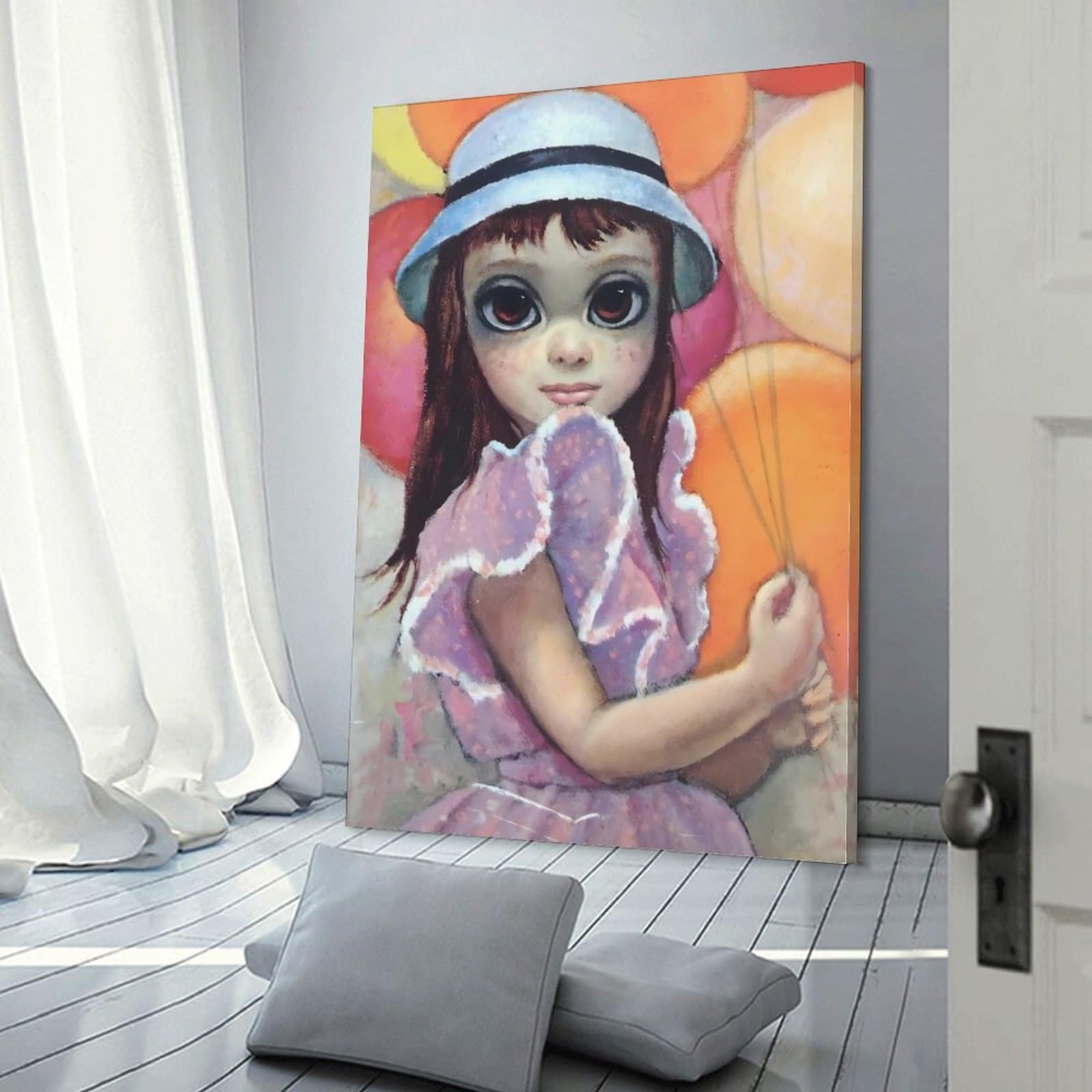 Pôster de arte Margaret Keane Pintura a óleo abstrata de olhos
