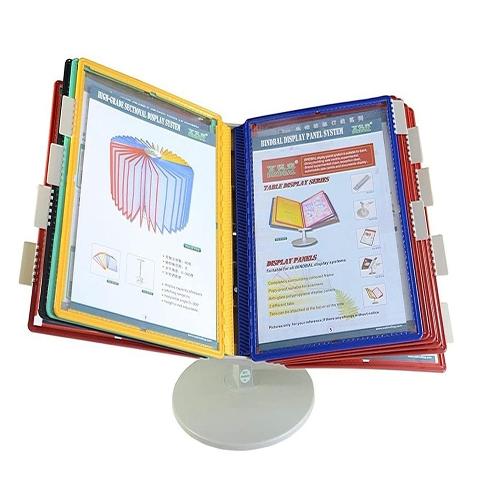 HTTGDGDH Desktop Reference Organizer - Catalog Display Rack Desk Reference Organizer 10 Pockets For Restaurant Offi,