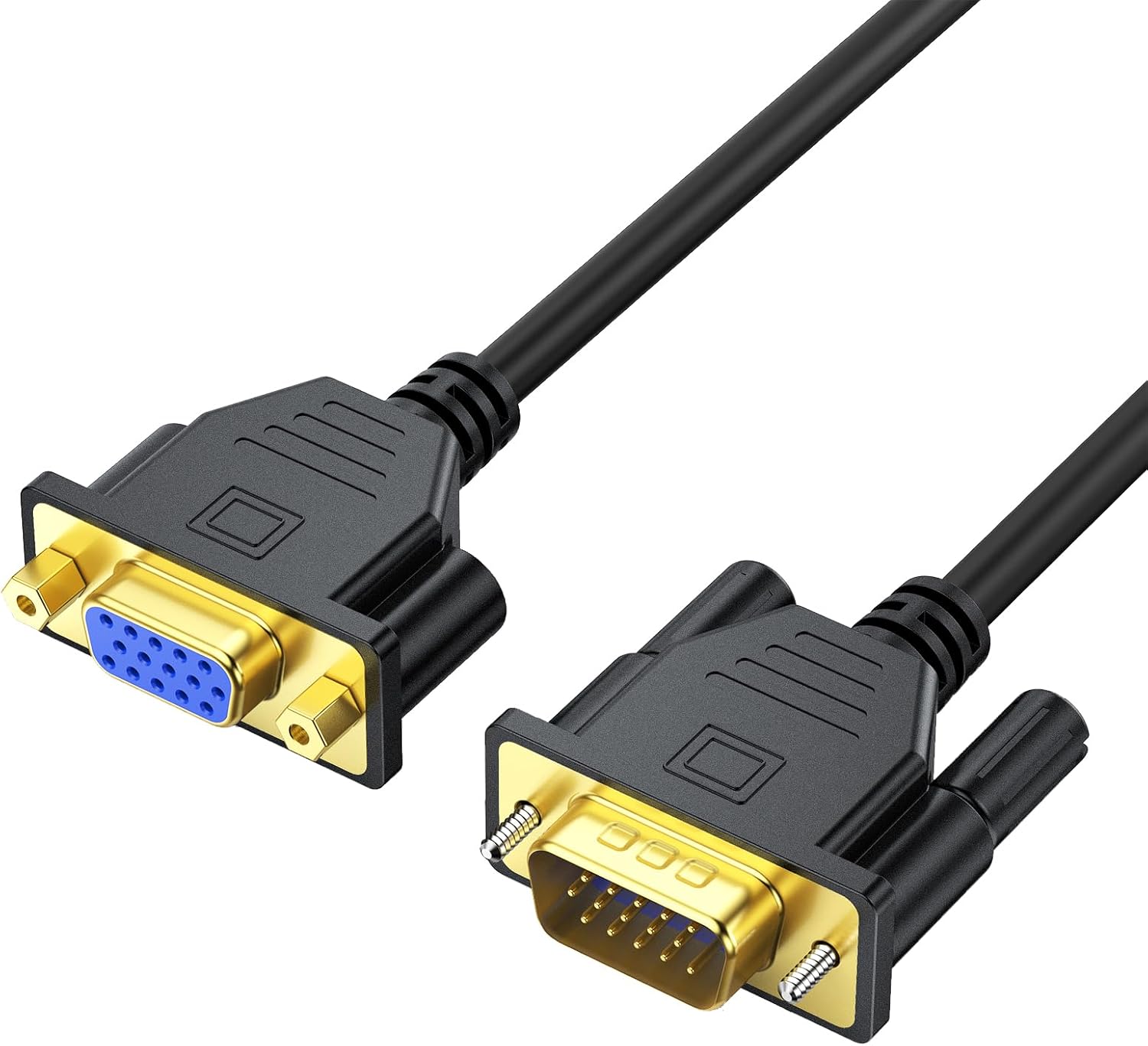 VGA Extension Cable 3FT, VGA Male to Female Cord 3 Feet 15 Pin (NOT 9 Pin), SVGA Extender HD15 Monitor Video Adapter Cable Support 1080P Full HD for Laptop, PC, Projector, HDTV, Display