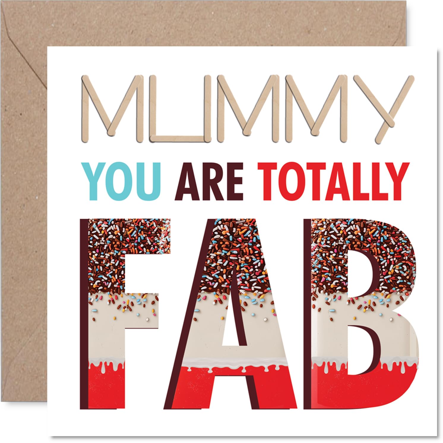 Mummy Birthday Card - Totally Fab - Happy Birthday Card for Mummy from Son Daughter, 145mm Totally Fab Mother's Day Greeting Cards