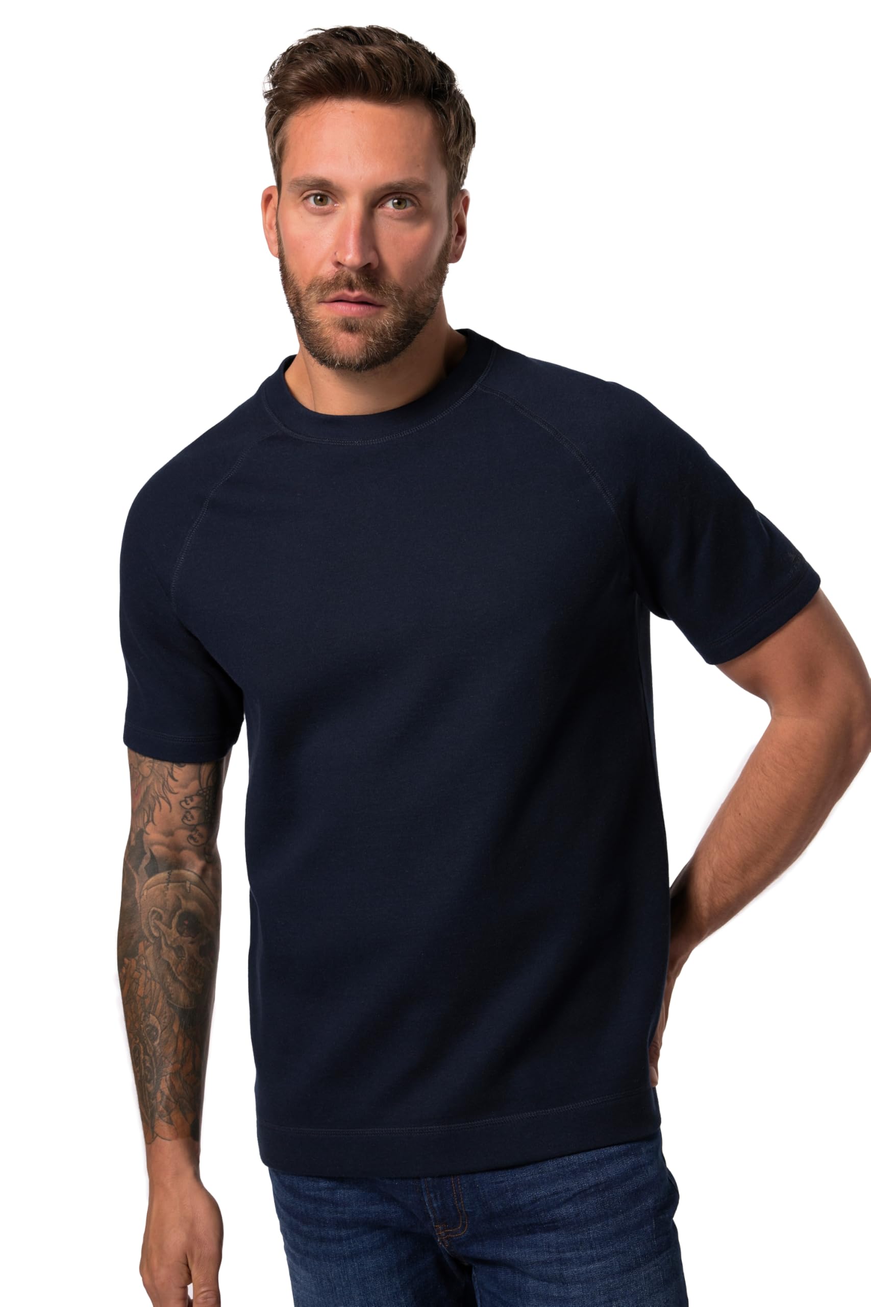T-Shirt Basic Raglan Homme JP 1880 en coton bio confortable - 5