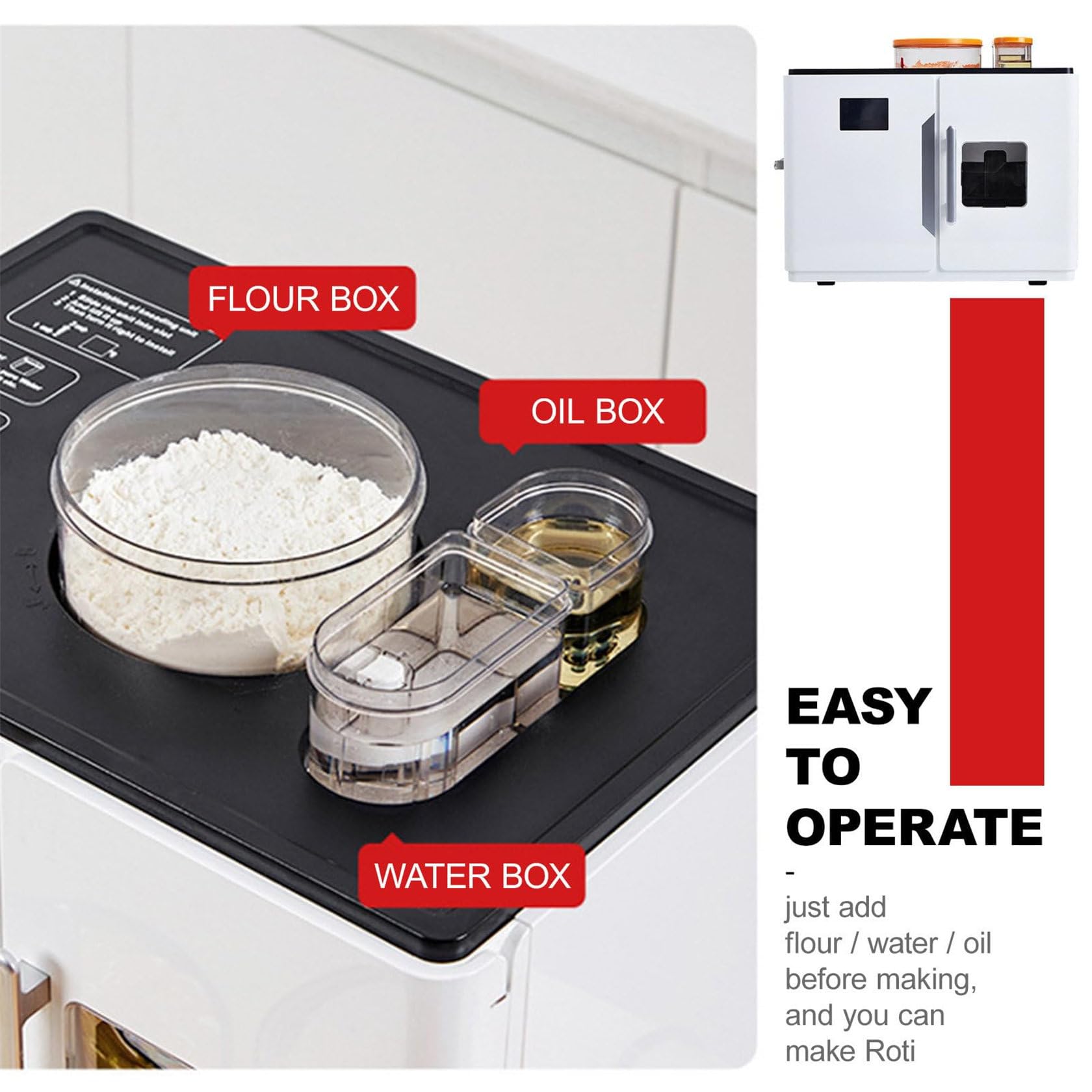 Elektrische Maschine Zur Herstellung Von Chapati, Tortilla, Pfannkuchen, Fladenbrot Und Pita, Vollautomatische Kommerzielle Brotmaschine FüR Den Heim-Roti-Maker Rotimatic