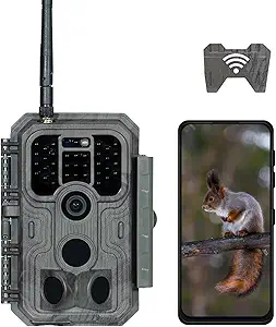 Trail Camera P200, WiFi Bluetooth, 48MP 1296p, 100ft Night Vision, Cell Phone App, Game Cameras with Motion Activated Waterproof asin的图片