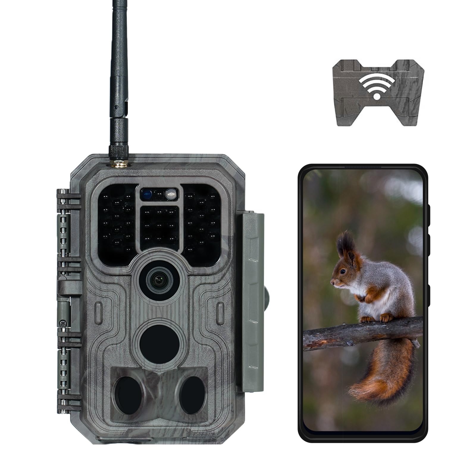 Meidase Trail Camera P200, WiFi Bluetooth, 48MP 1296p, 100ft Night Vision, Cell Phone App, Game Cameras with Motion Activated Waterproof
