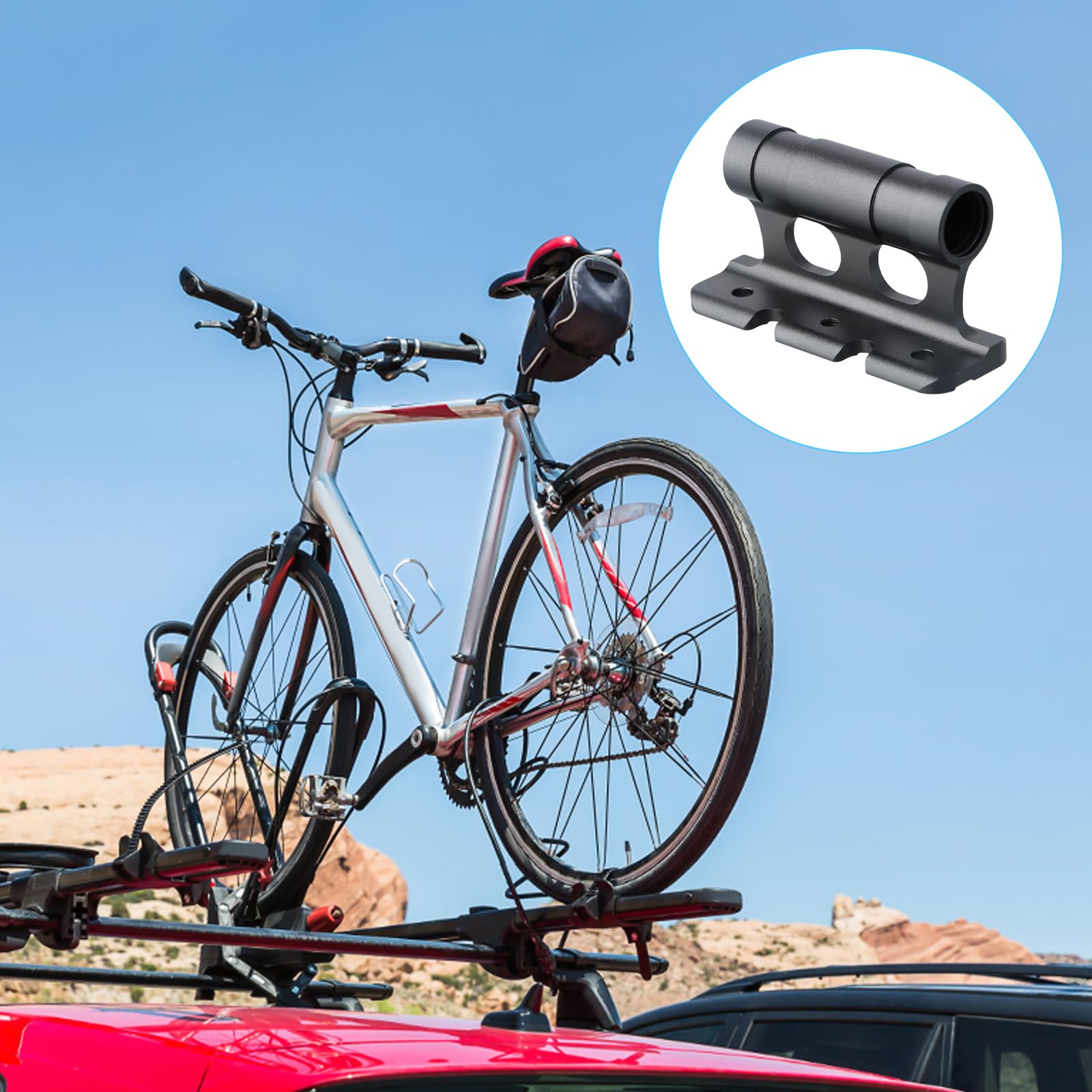 Supporto Forcella Bici Irfora - Per Perno Passante, Sgancio Rapido, Per Tetto Auto, 5x100mm A 15x110mm - Foto 3