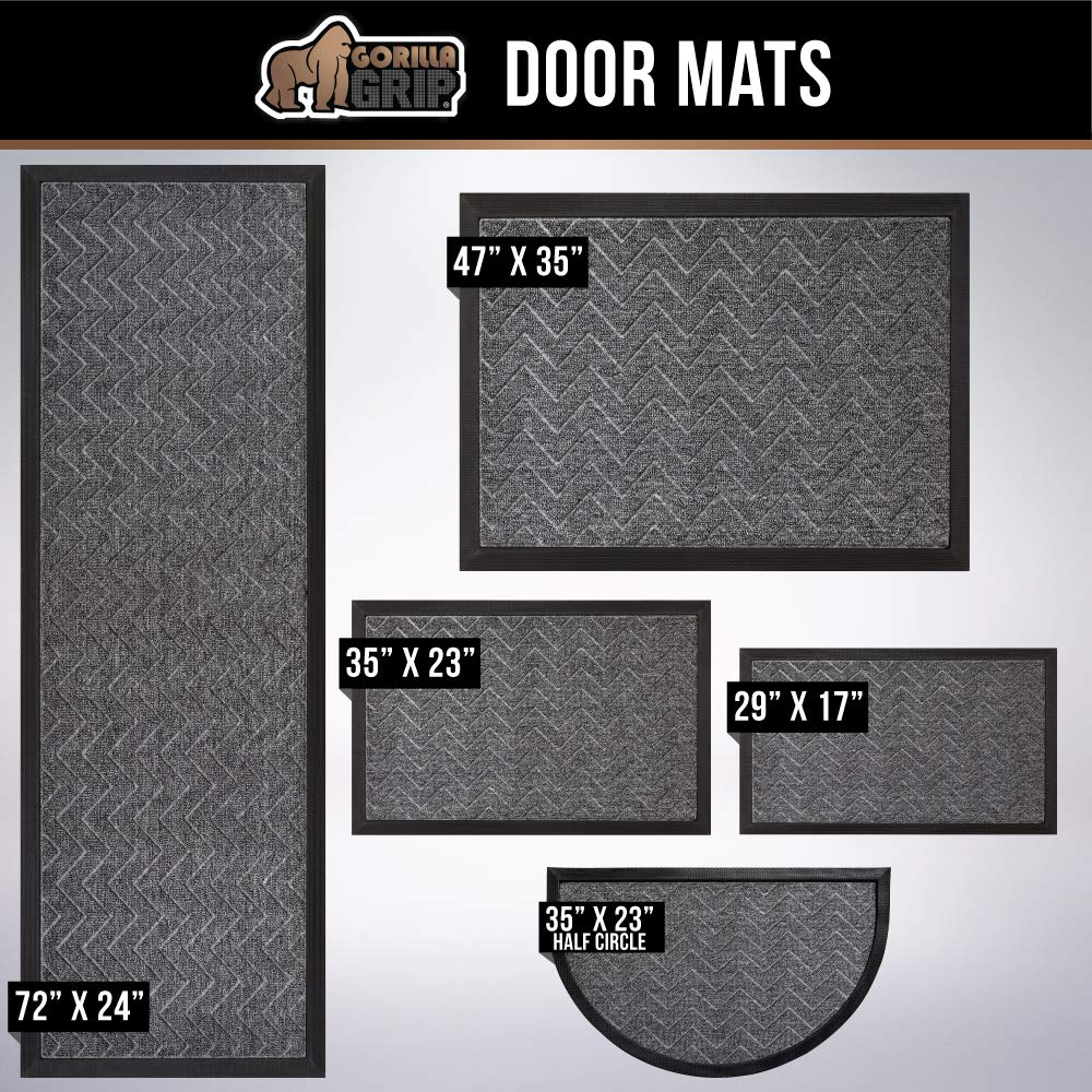 Gorilla Grip Original Durable Rubber Door Mat (29 x 17) Heavy Duty