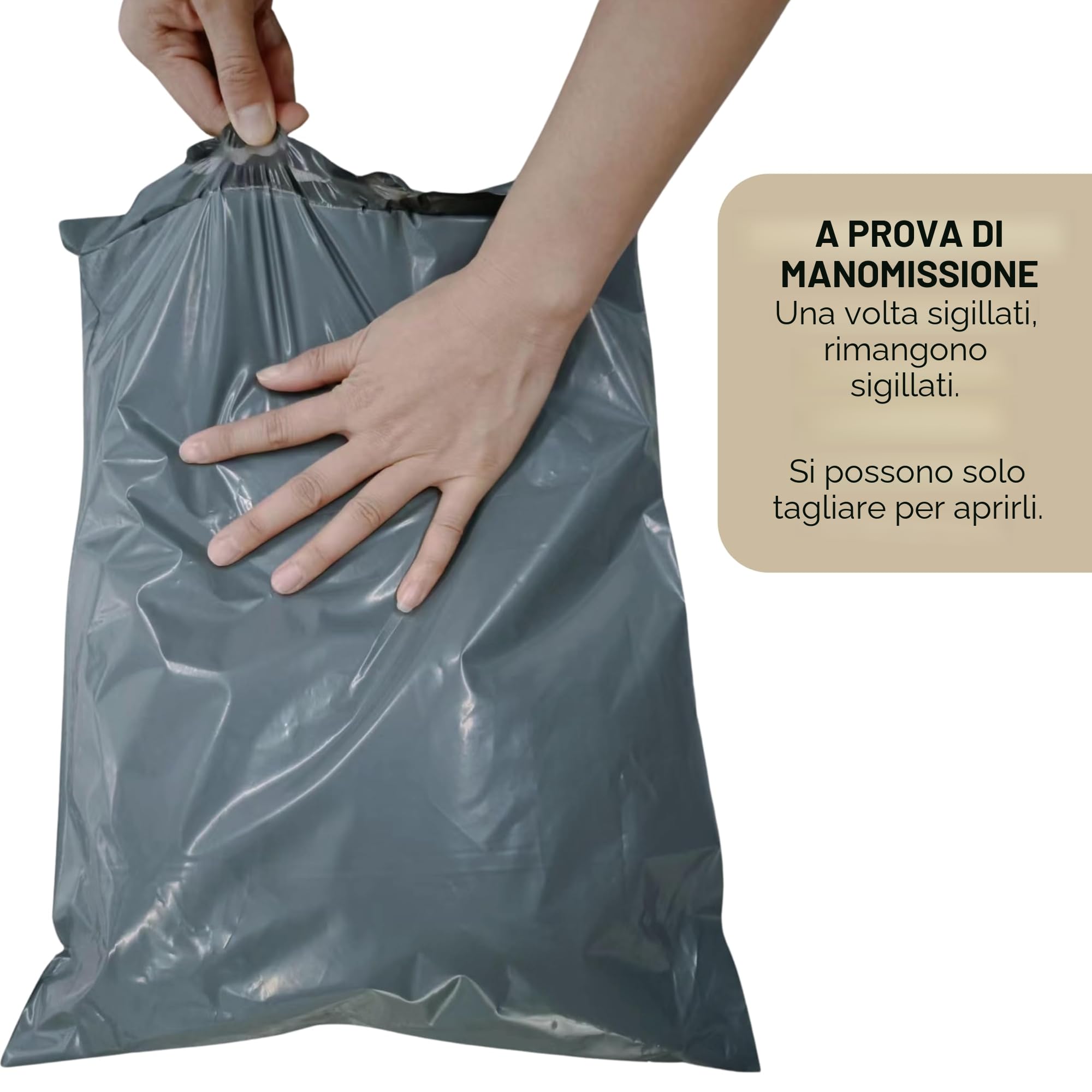 Double Dragon 60 buste spedizione autoadesive miste grigio 4 misure
