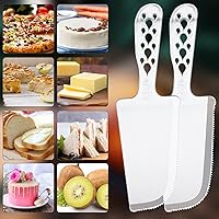 Vista 6 de 100 piezas de plástico desechables para tartas y servidores de 8 x 2.3 pulgadas, cortador de plástico transparente para tartas, tartas, pizza