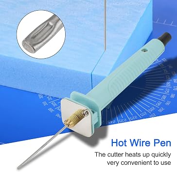 Hot Wire Foam Cutter, Electric Hot Knife Cutting Tool, Heat Up Quick Styrofoam Polystyrene Cutting Pen, Power Adapter Not Included(20cm(12v 2A))