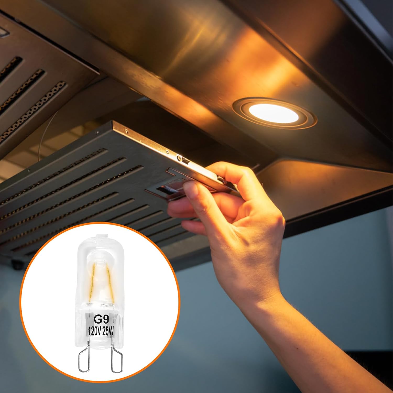 Belleone W10709921 Light Bulb Fit for Whirlpool Microwave Oven - 120V 25W Halogen Light Bulb Fit for KitchenAid Maytag Jenn-Air Over The Stove Range Microwave - Replace W10112515, 4 Pack