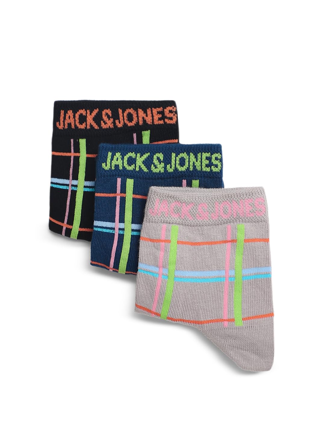 jack & jones Men Check Multicolor Socks (Pack of 3)-picture-12