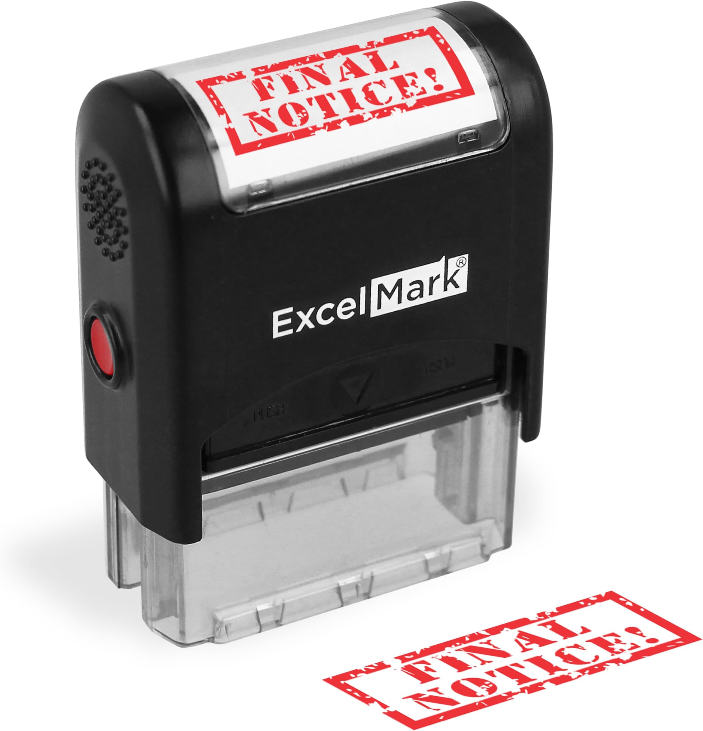 ExcelMark Final Notice - Self Inking Bill Collection Stamp in Red Ink
