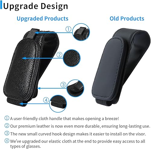 Miniatura 2 de Yuoyar Paquete de 2 soportes magnéticos para lentes de sol para visera de automóvil, clip universal para lentes de sol de diferentes tamaños,