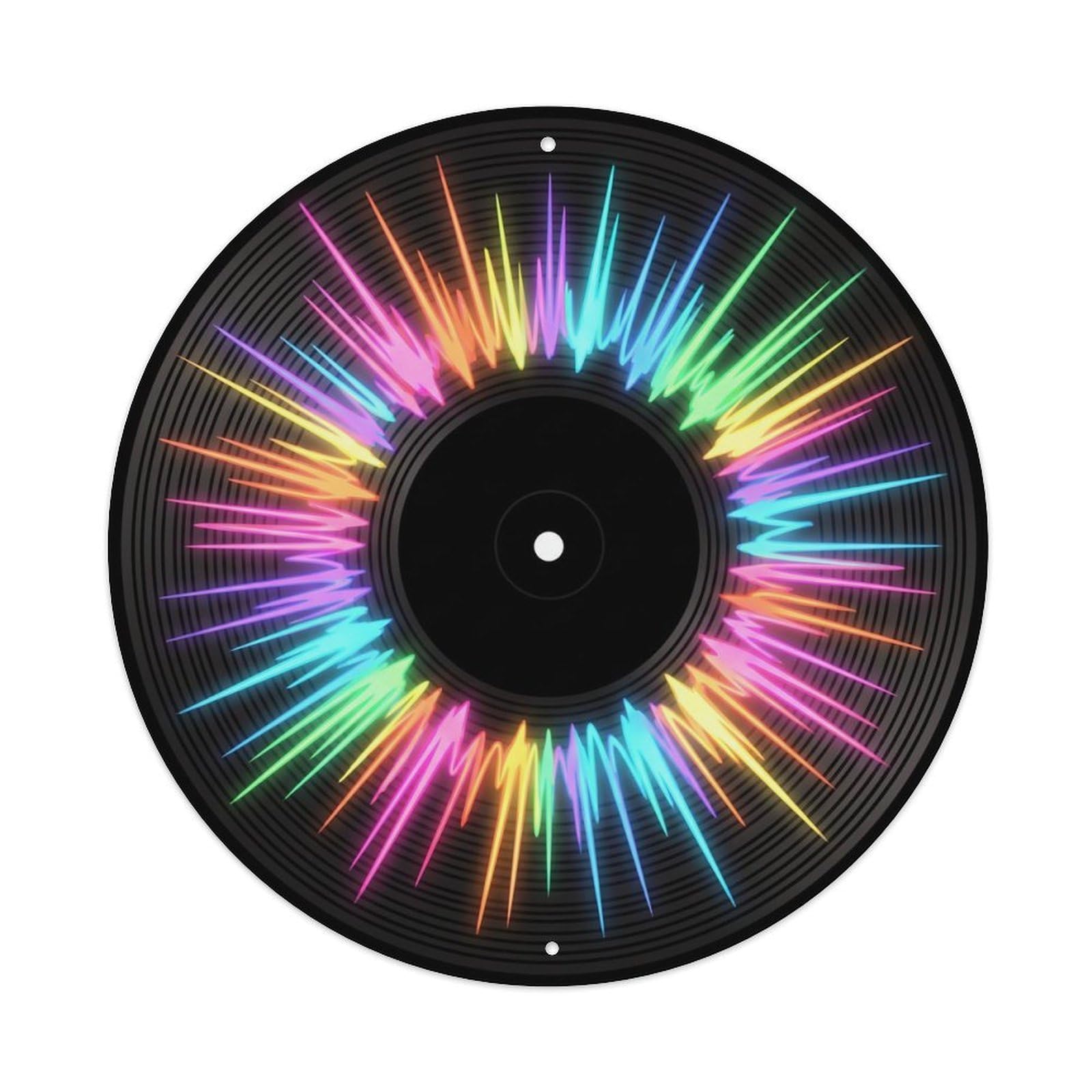 Colorful Music Vinyl Records Burst Rainbow Light Metal Tin Sign