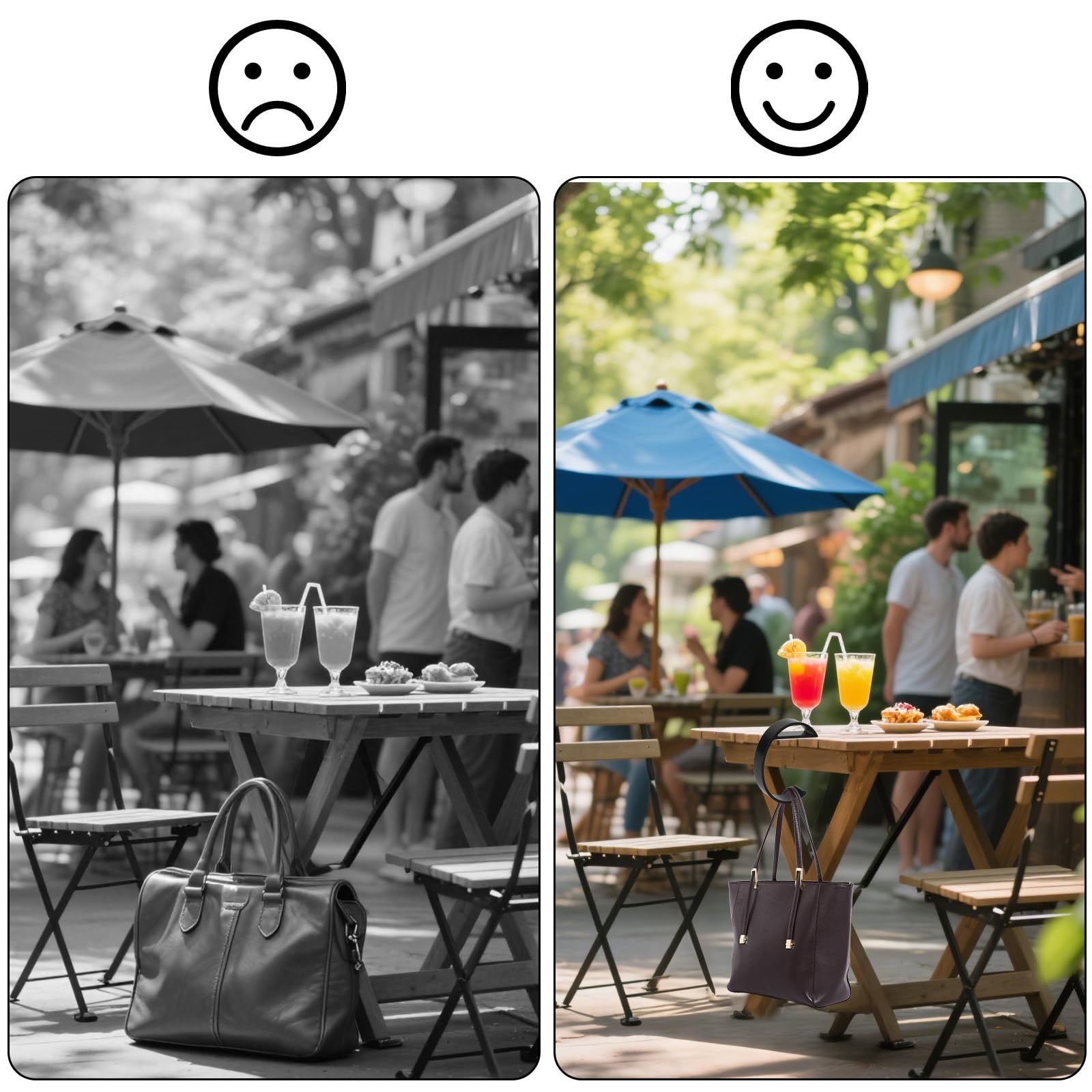 Crochets De Sac à Main Pour Table, 4 Pièces, Cintres De Sac En Alliage Daluminium De Style C~p135412515