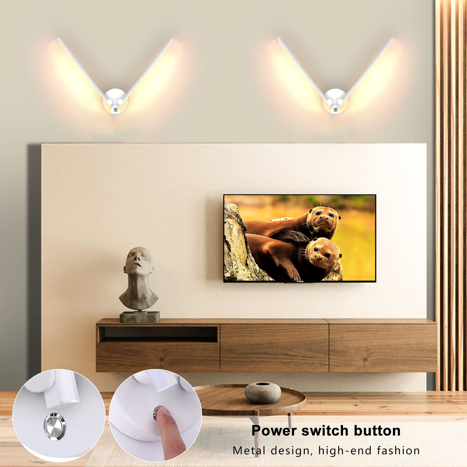 KAWELL 12W Moderne Applique Murale LED Lampe Murale Up Down Alm Lèche-murs Imperméable IP65 LED