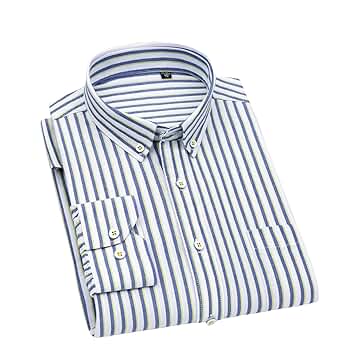 Amazon.com: Rfmfkkg Men's Striped Lapel Shirts Cotton Long