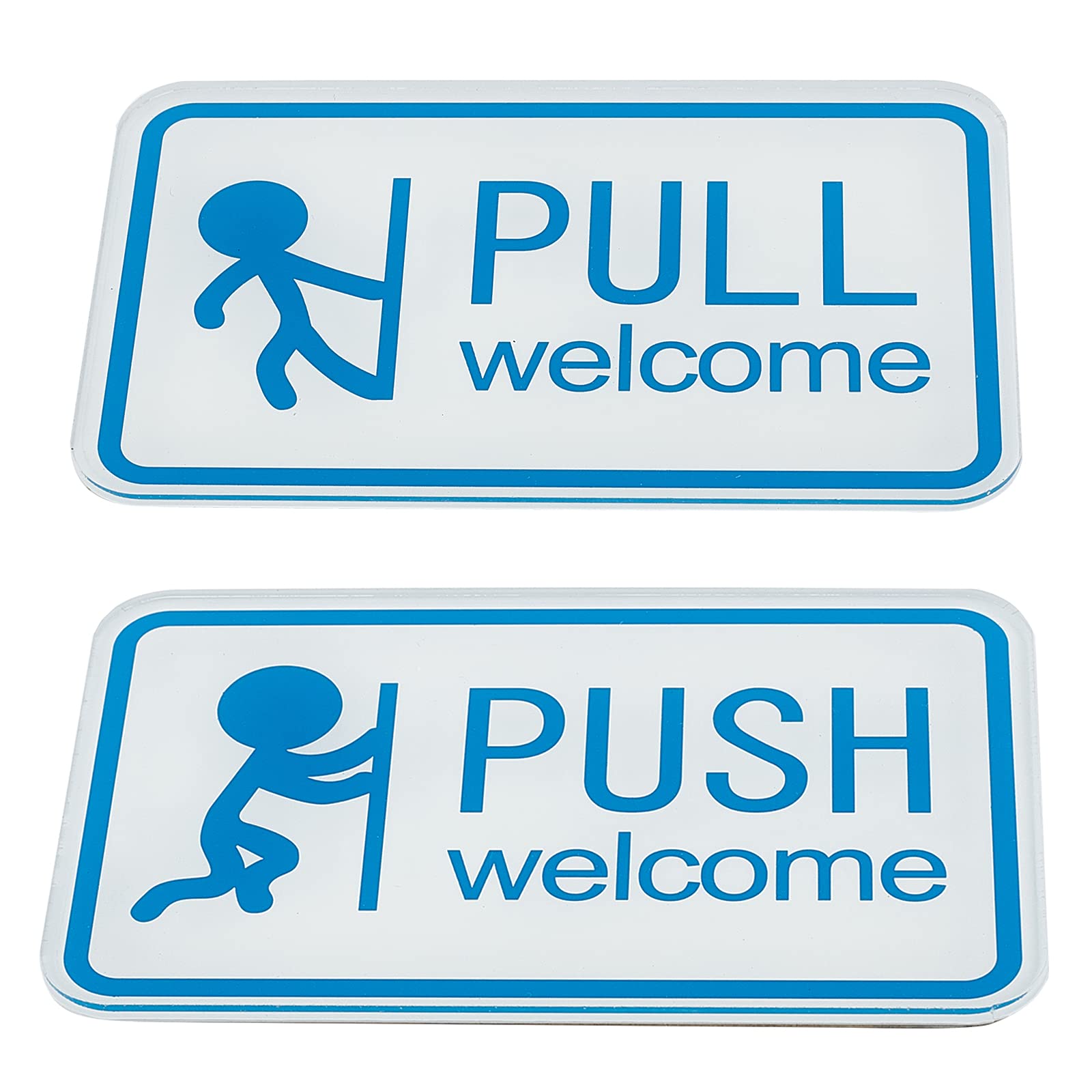Buy 4.72x2.95 Push Pull Door Signs Stickers Acrylic Sign