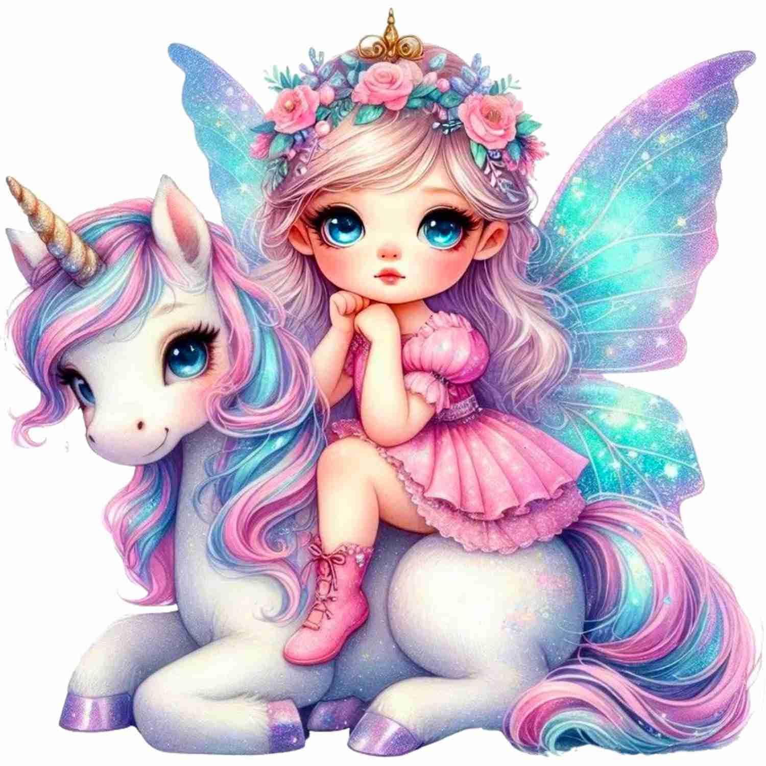 GovardhanSons Fairy Wall Stickers 59x50 cm | Princess Vinyl Decal | Self Adhesive Cartoon Sticker for Girls Bedroom | Cute Baby Nursery Decoration | Fairy Theme Wall Art for Kids Room (Pack of 1)-image-15