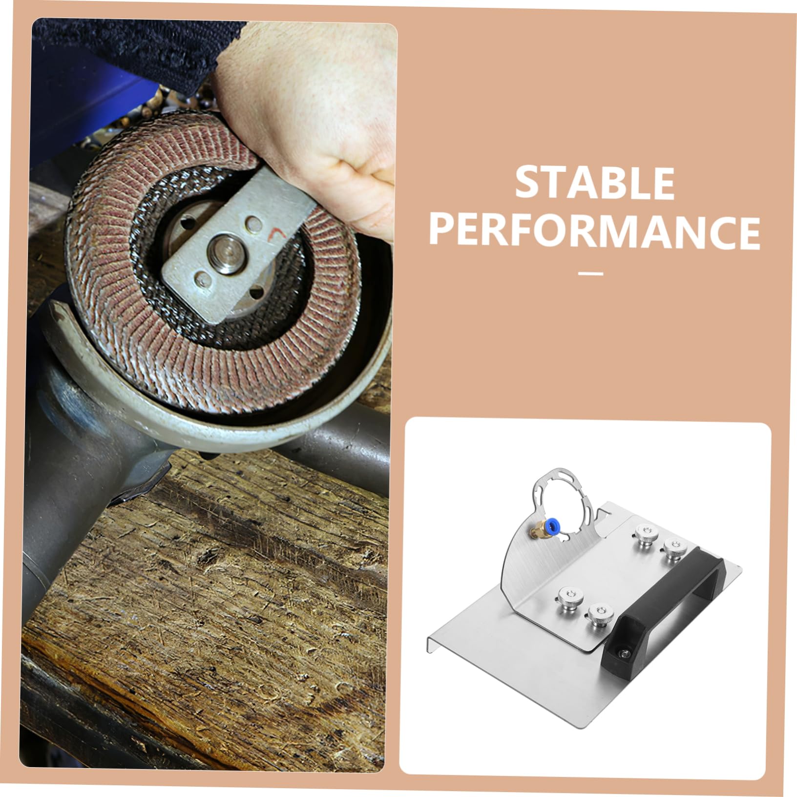 Ciieeo Soporte para Amoladora Angular de 100, Acero Inoxidable, Corte Preciso y Biselado para Baldosas y Metal, Portátil