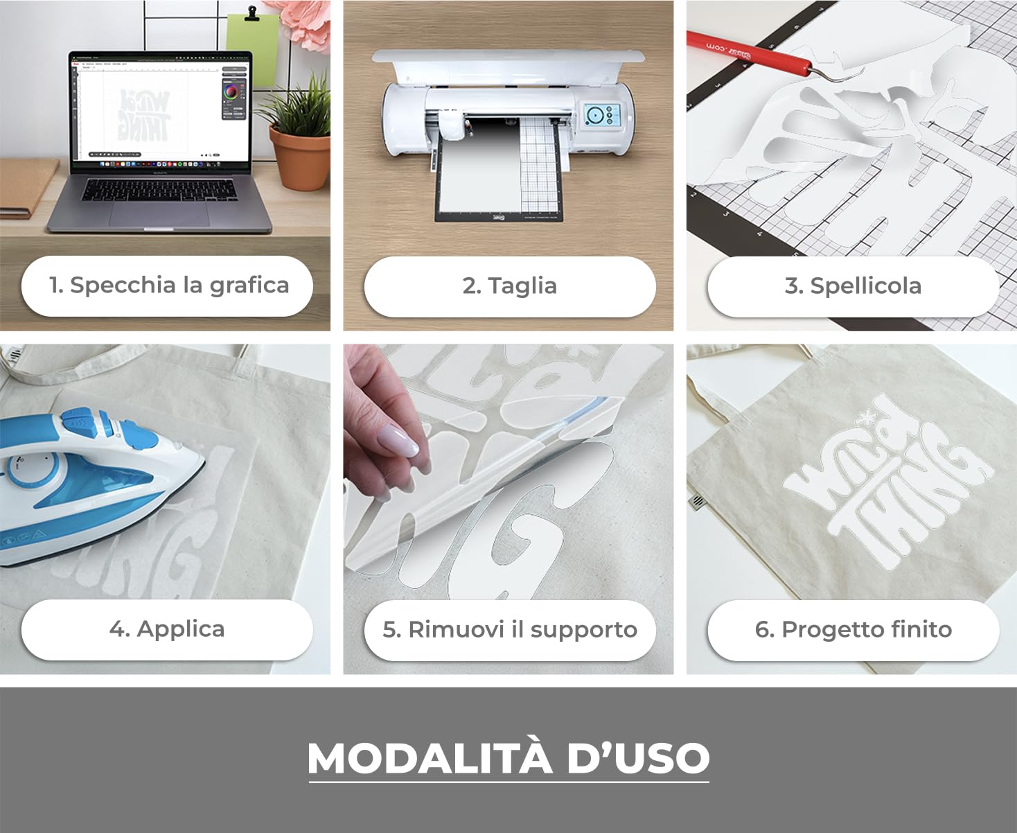 Siser® EasyWeed® Bianco opaco, 30cm x 1mt, vinile termotrasferibile termoadesivo per personalizzare i tessuti, hobby creativi, certificato VeganOk e Oeko-Tex standard 100 classe I.