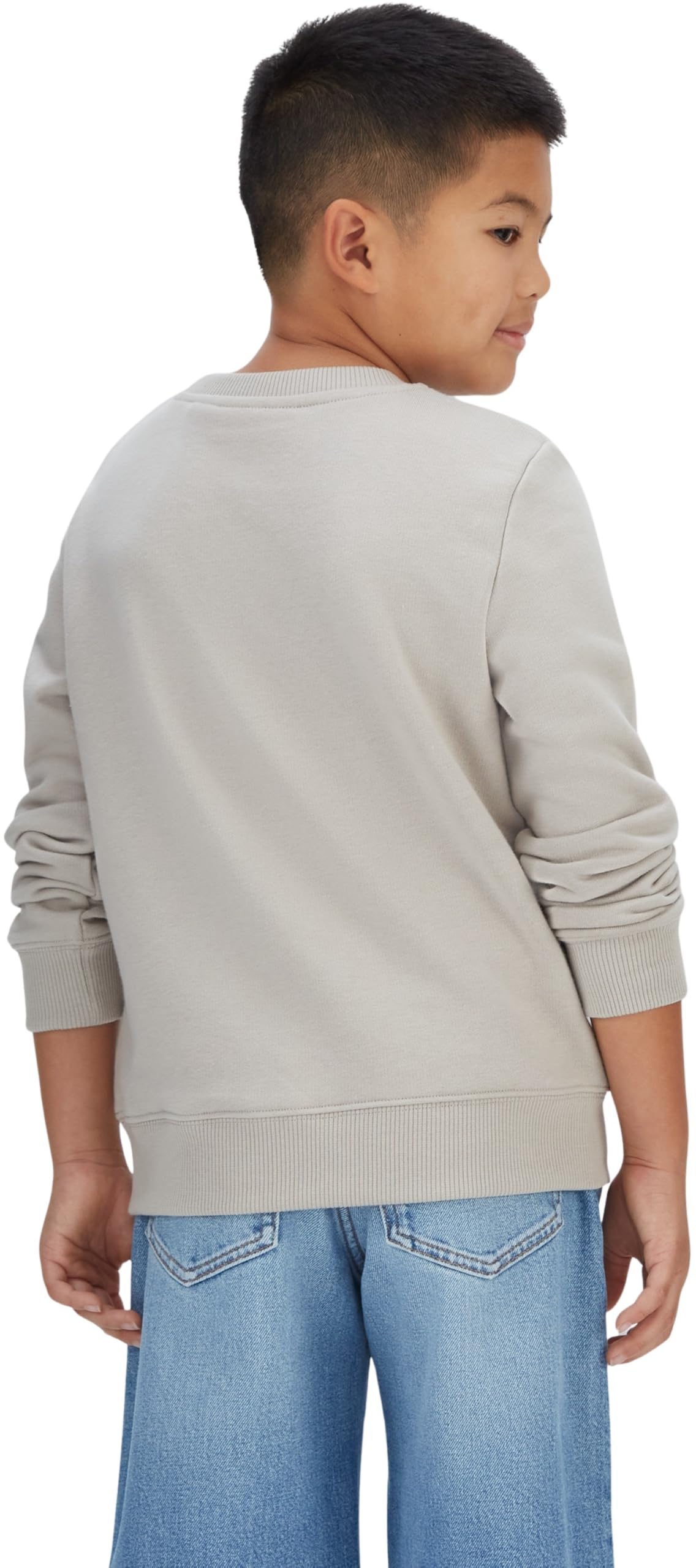 Calvin Klein Mono Mini Badge Reg CN Iu0iu00570 Felpa Pullover Unisex - Adulto