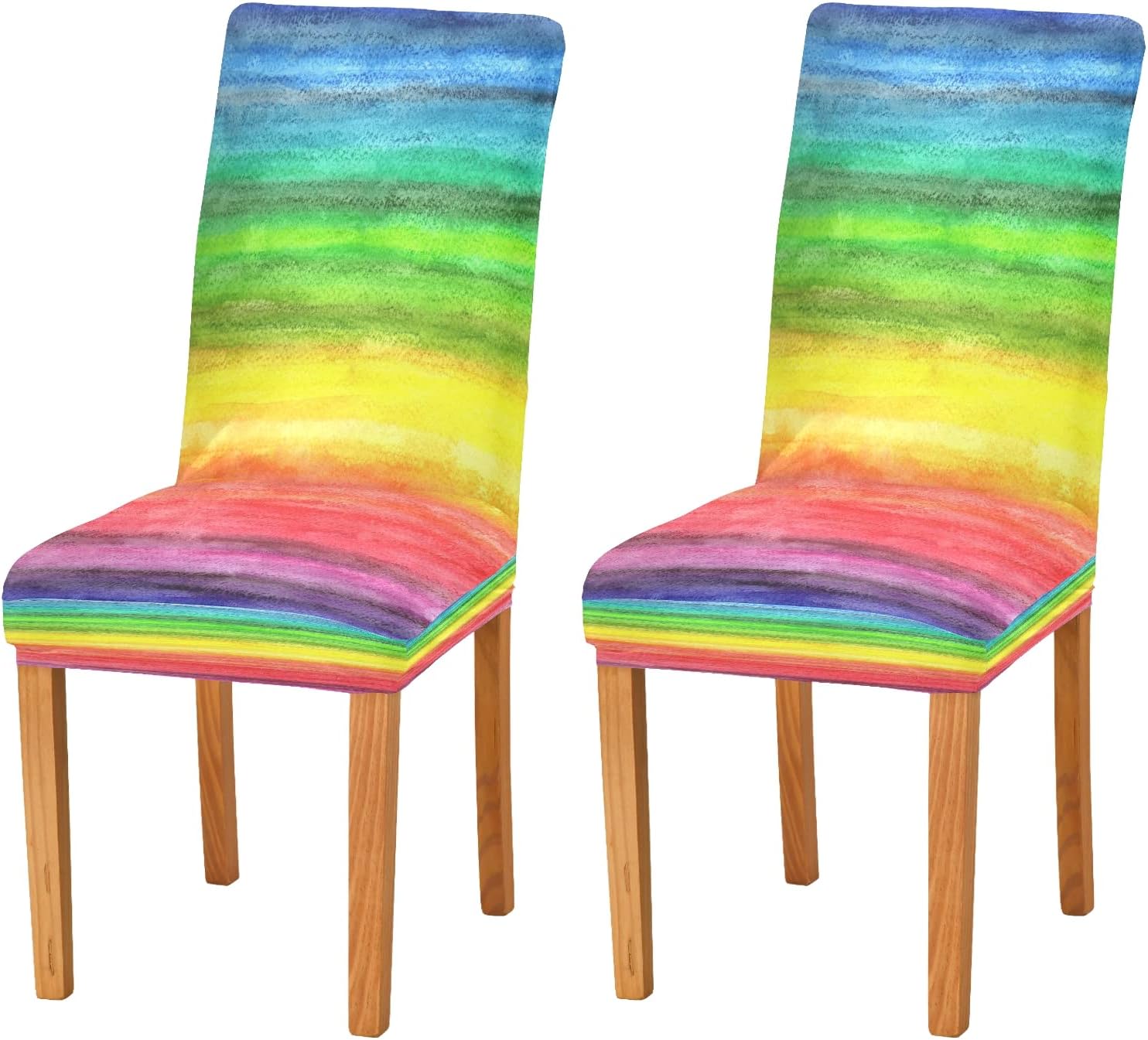 ALAZA American Flag 4th of July Independence Day Chair Covers Slipcovers for Dining Room Hotel Office Party Soft Stretch Spandex Seat Slipcover Set of 4