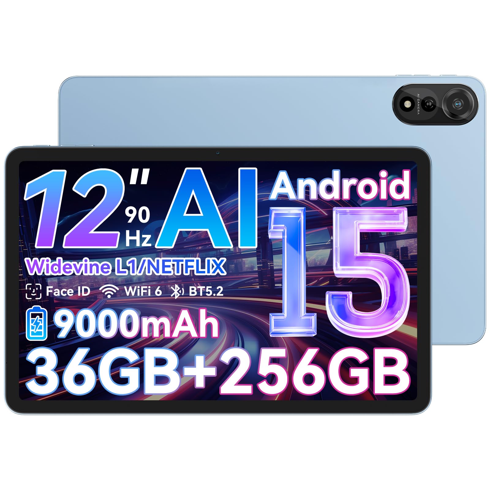 Tablette gaming 90Hz Blackview Mega2 WiFi avec grand écran 2K - 8