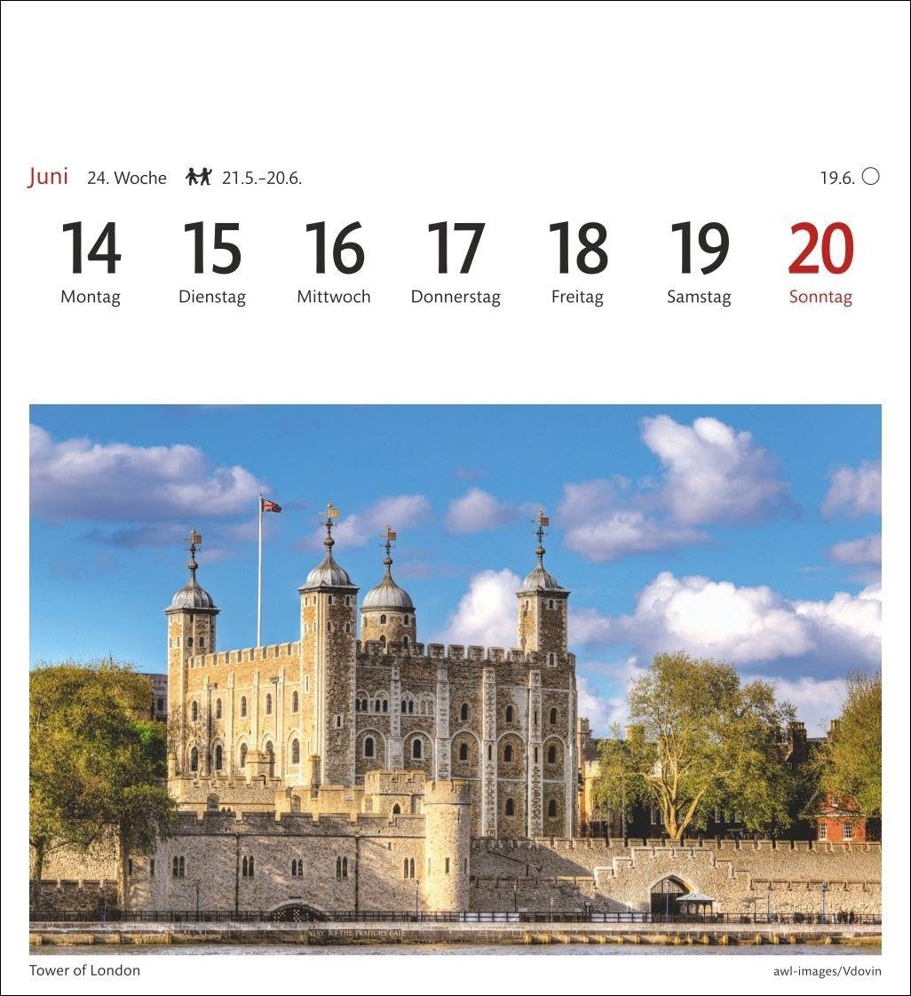 London Sehnsuchtskalender 2027 - Wochenkalender mit 53 Postkarten: Ein Geschenk für Reiselustige: Der Wochenkalender macht Lust auf Buckingham Palace ... 2027 im Postkarten-Format 16 x 17,5 cm