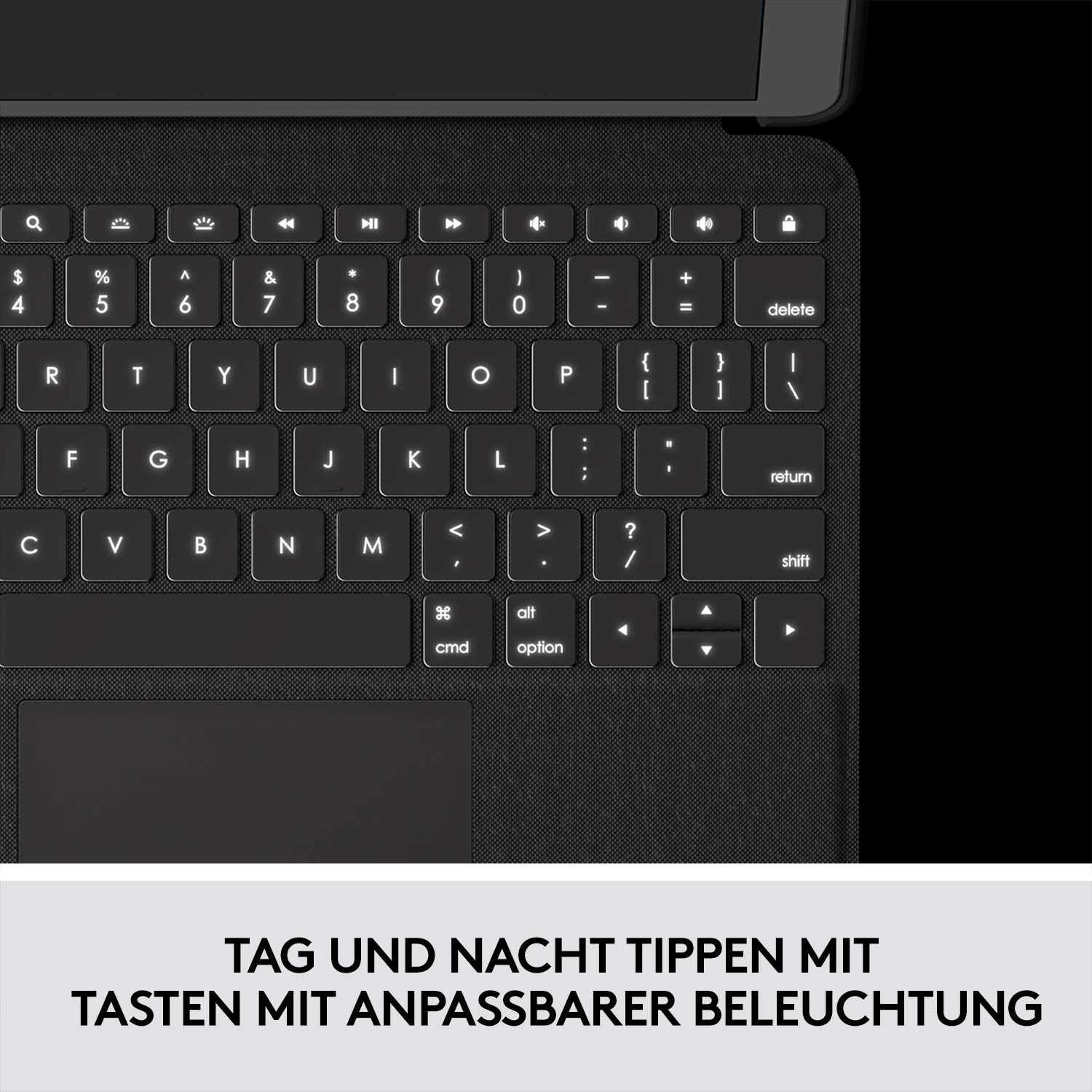 Logitech Folio Touch iPad Tastatur-Case mit Trackpad und Smart Connector für Air 11 Zoll (M2 und M3), (4. und 5. Generation), Deutsches QWERTZ-Layout - Grau