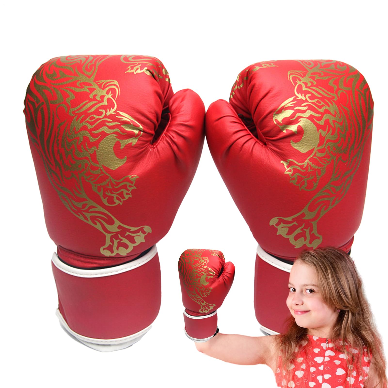 Punching Bag Gloves PU Leather Lightweight Adjustable Wrist Strap
