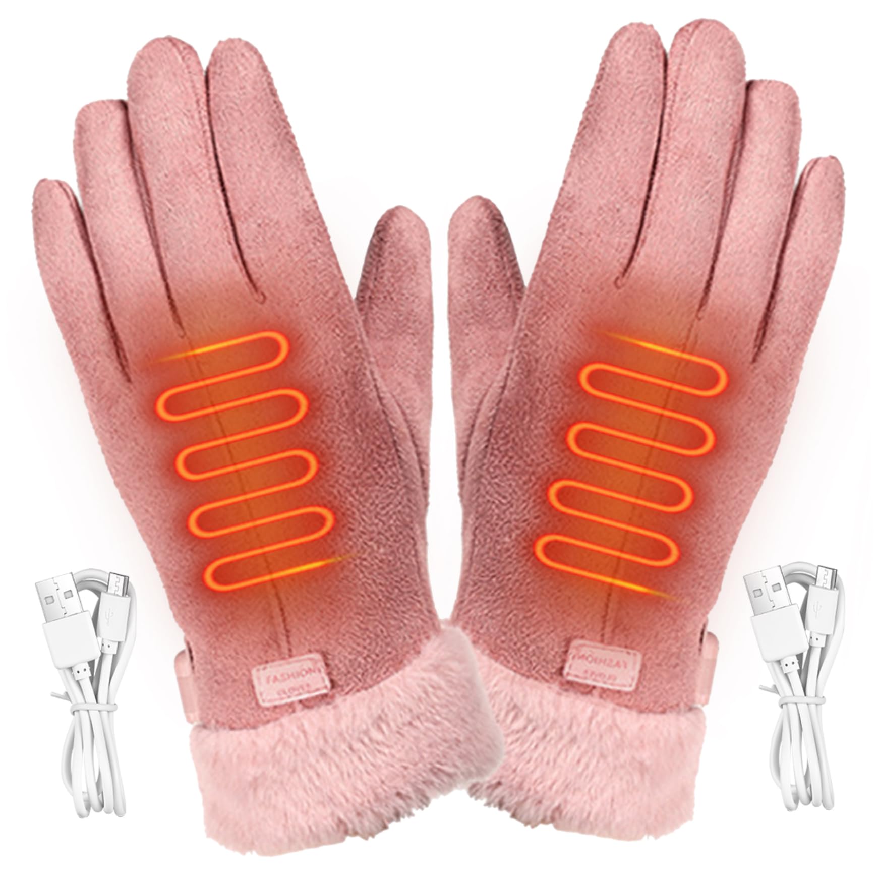 Guantes de invierno recargables con 3 niveles de calefacción mujer 8
