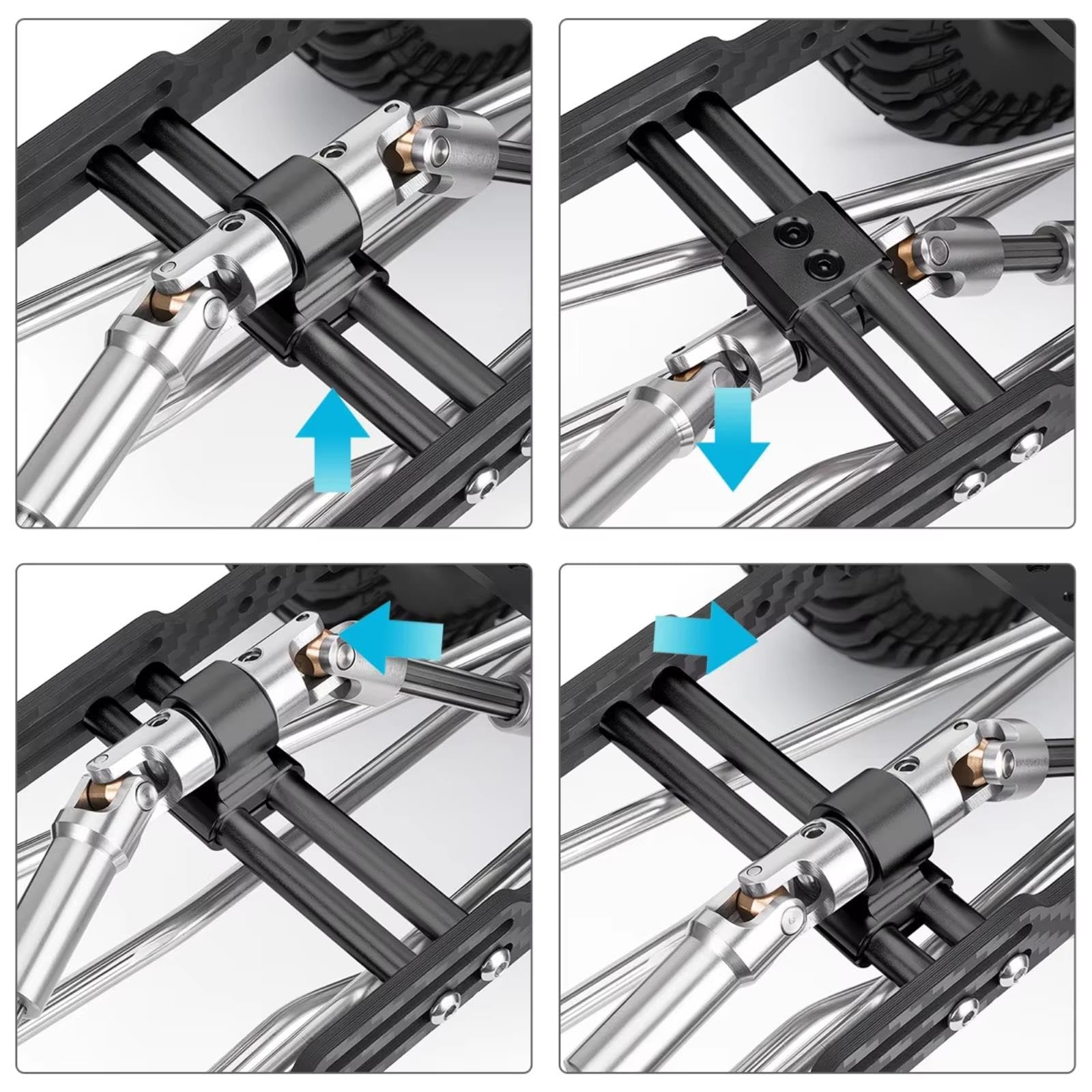 Caja Transferencia Aluminio 70 Mm para 1/10 Coche Trepador Control Remoto
