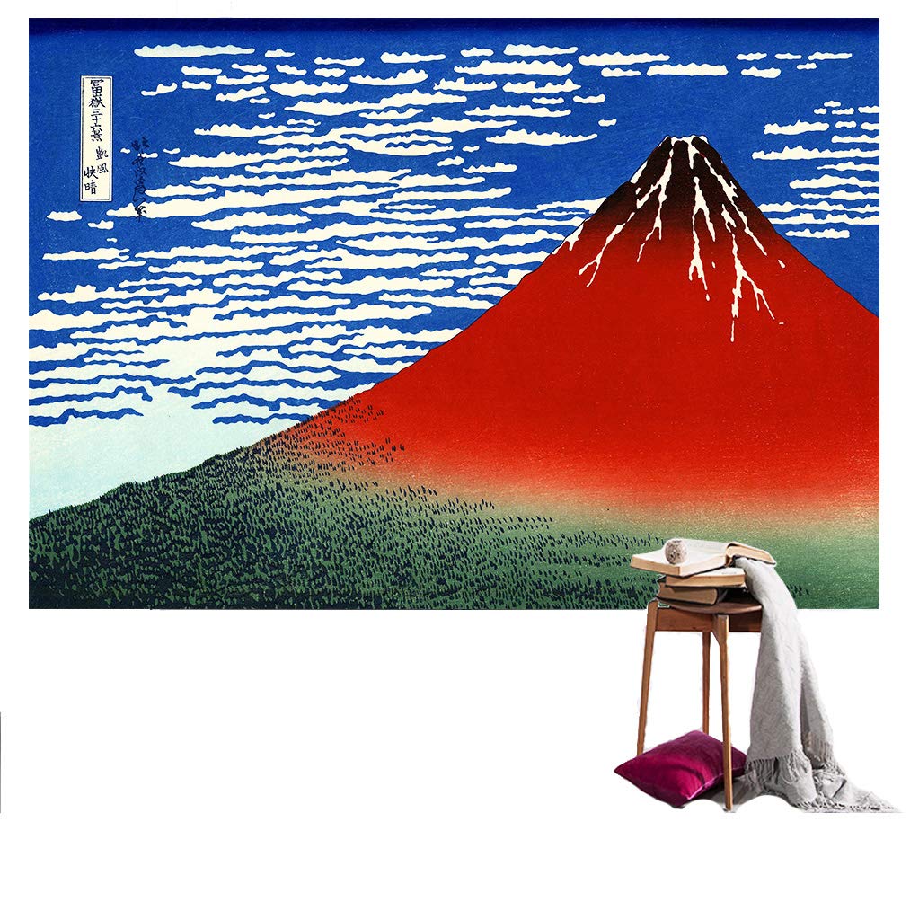 SUNSHINE EVERYDAYCool Japanese Art Printing Tapestry Wall Hanging, Beach Towel Throw, Dorm Decoration, Tablecloth Japanese Art Curtain (60"×40", Multi-7)