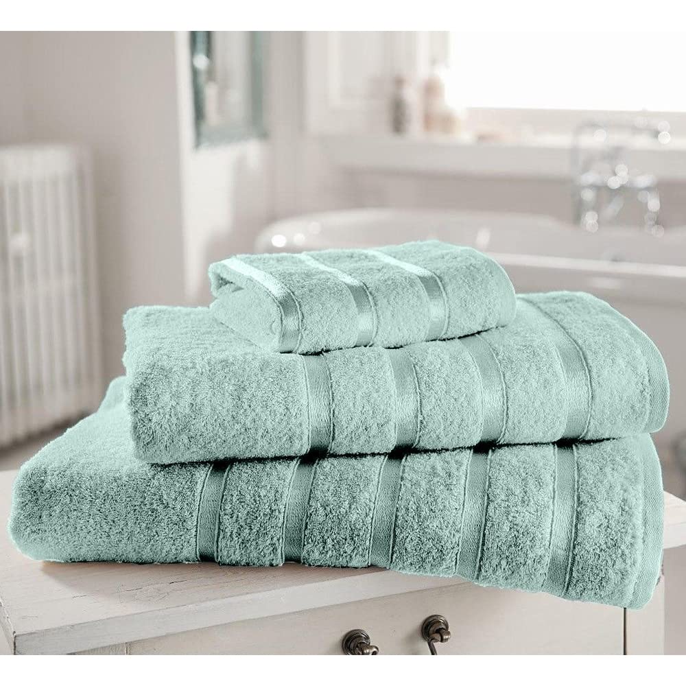 Slumber Nights Bath Sheet Large 90 X 140 cm Soft Absorbent Egyptian Cotton 1 X Bath Sheets, Duckegg