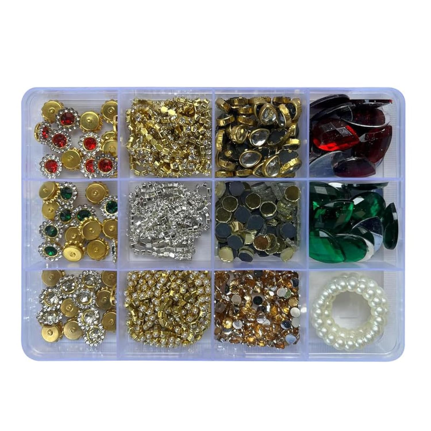 ArtSplash Kundan and Gemstones Kit – DIY Arts and Crafts Decorative Stones for Jewelry Making, Bangles,Bracelets,Embroidery, and Crafts for Girls,Kids & Adults