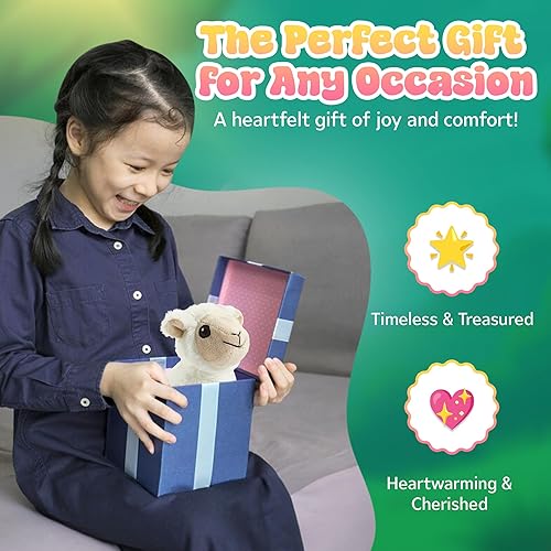 Miniatura 7 de Forest & Twelfth Earth Safe - Animales de peluche de llama de 6 pulgadas, animales de peluche ecológicos para bebés, niños, juguetes suaves hechos