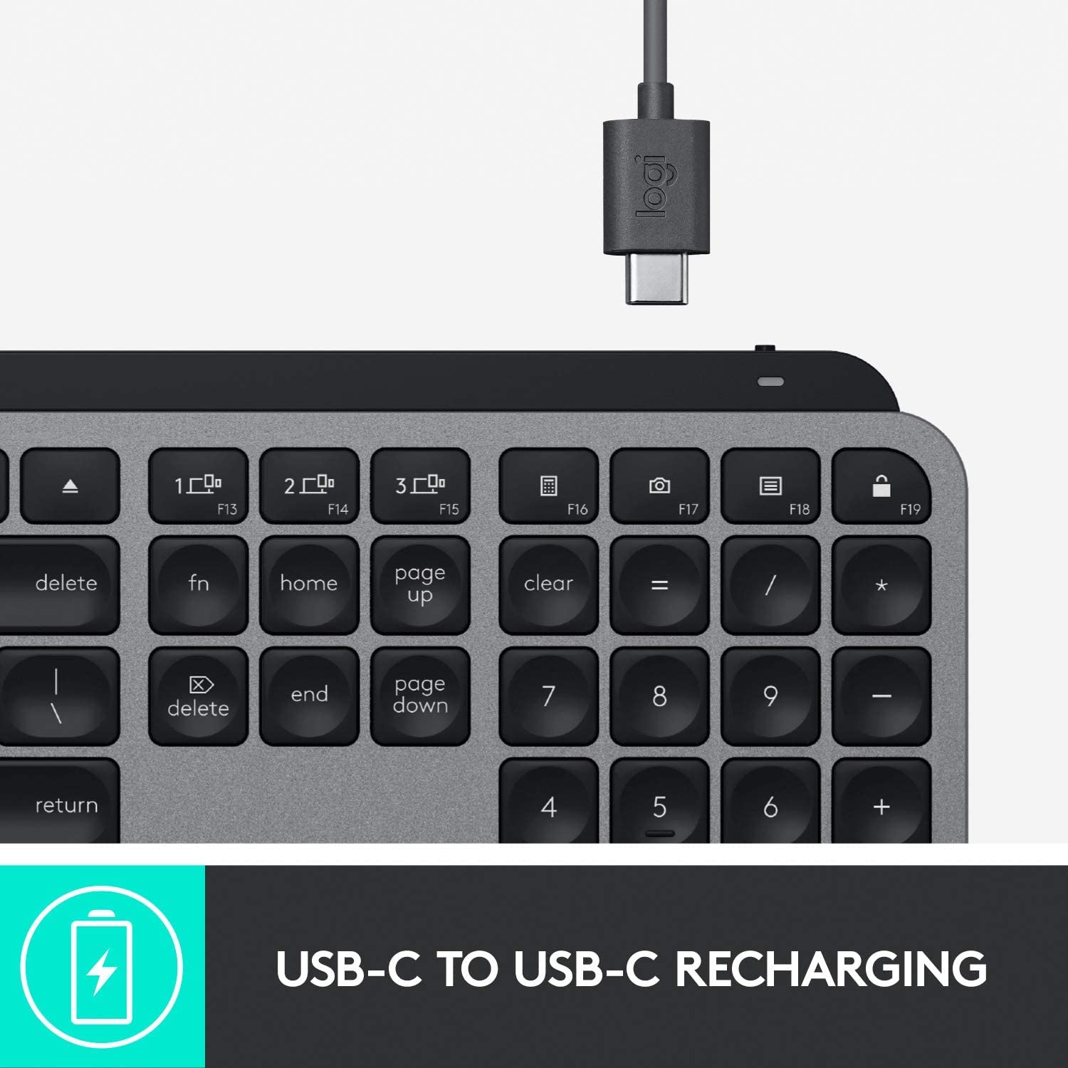 Logitech MX Keys for Mac - Tastiera wireless avanzata illuminata, Layout Inglese QWERTY - Grigio