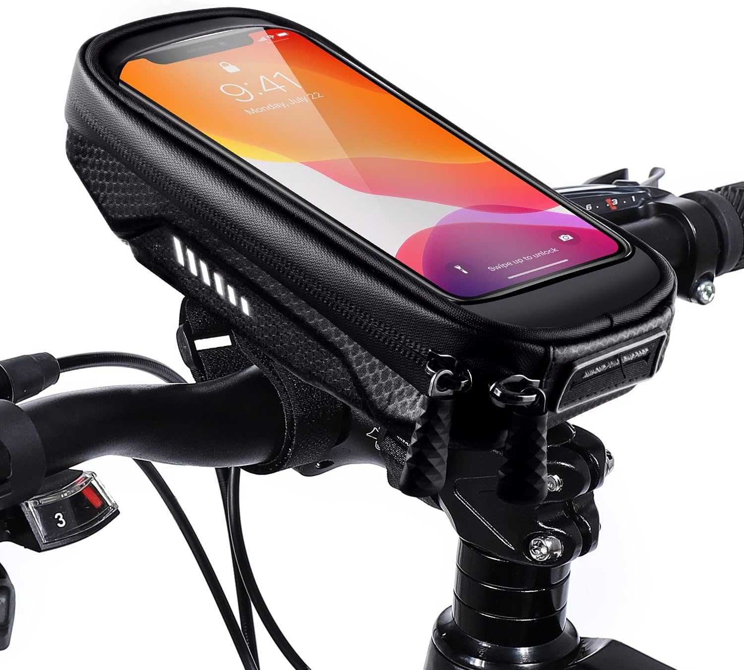 HUANLANG Bike Phone Mount - Waterproof Bike Phone Case with Top Tube