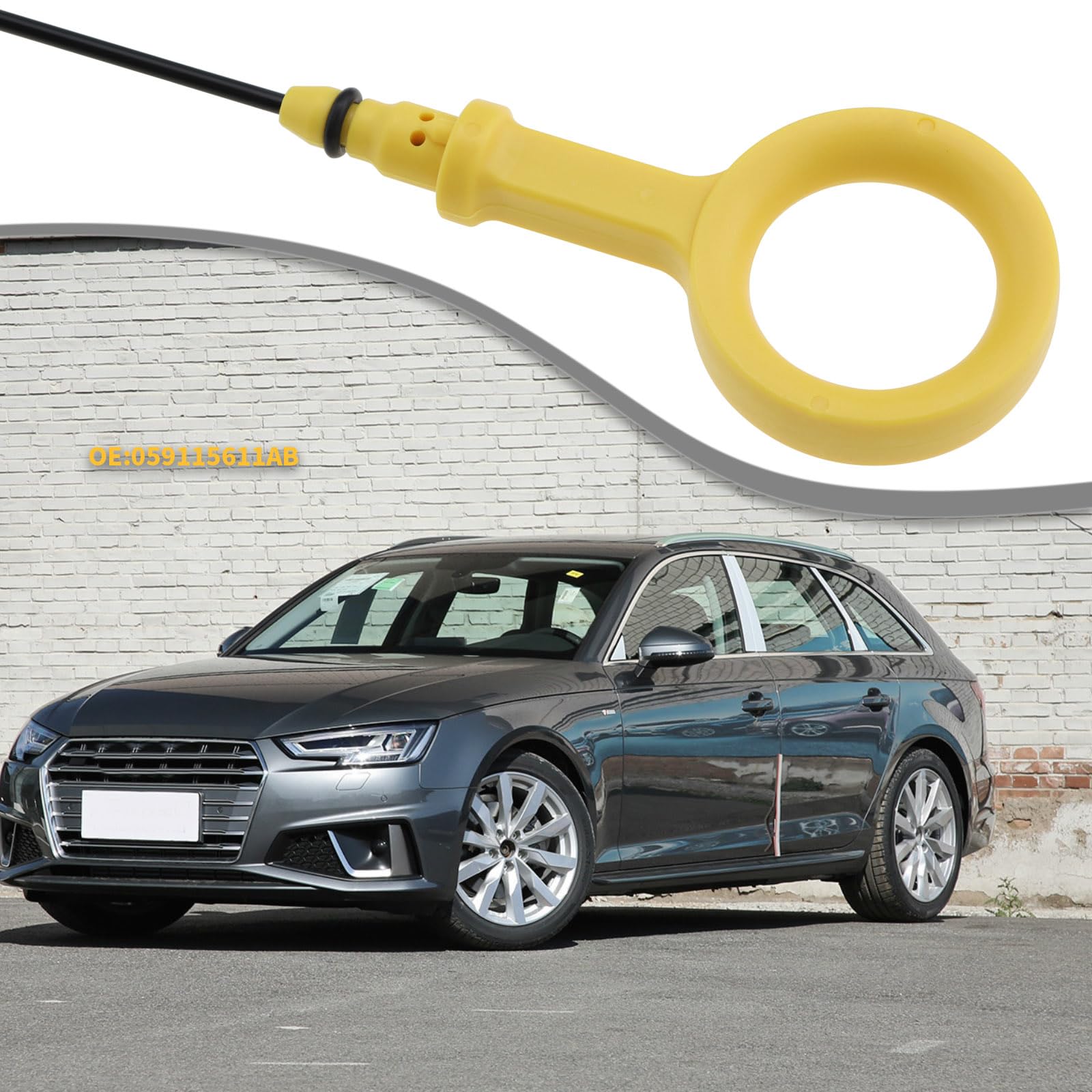1PZ Astina di Livello Olio 059115611AB Lunghezza 62 Cm Compatibile con Audi A4 A5 A6 A8 Diesel 2.7 3.0 Tdi Accessorio
