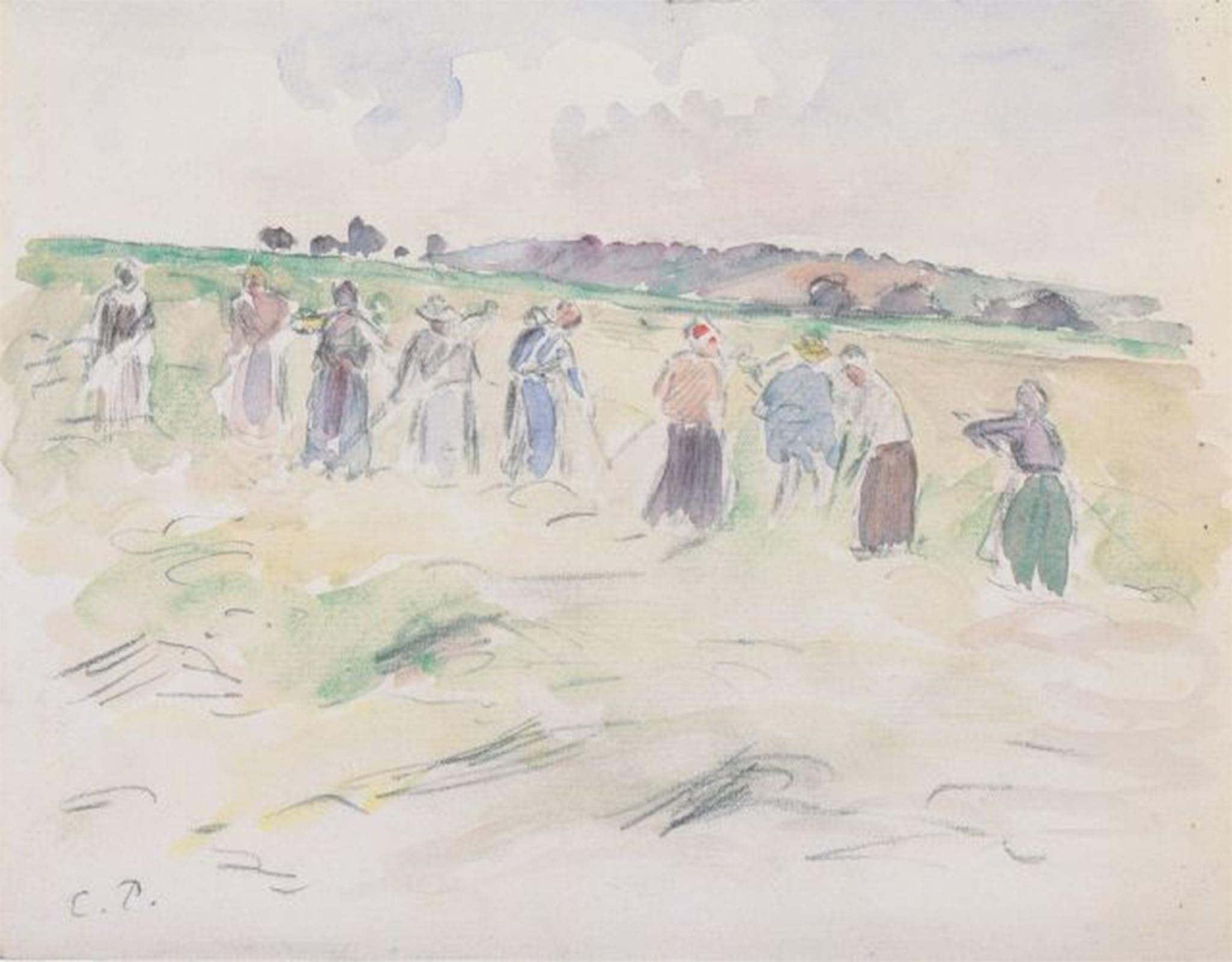 ARTXLXXBN Famous Print Painting Colorful Art Print Heumahd by Camille Jacob Pissarro Canvas Art Decorations for Home Decor 60x90cm