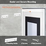 Ratsamee LED Bathroom Wall Mirror with LED Lights - 500×700 MM Anti-Fog Vanity Mirror, 3-Color Dimmable Frontlit Illumination for Makeup, Wall Mounted Bathroom Lighting - 8