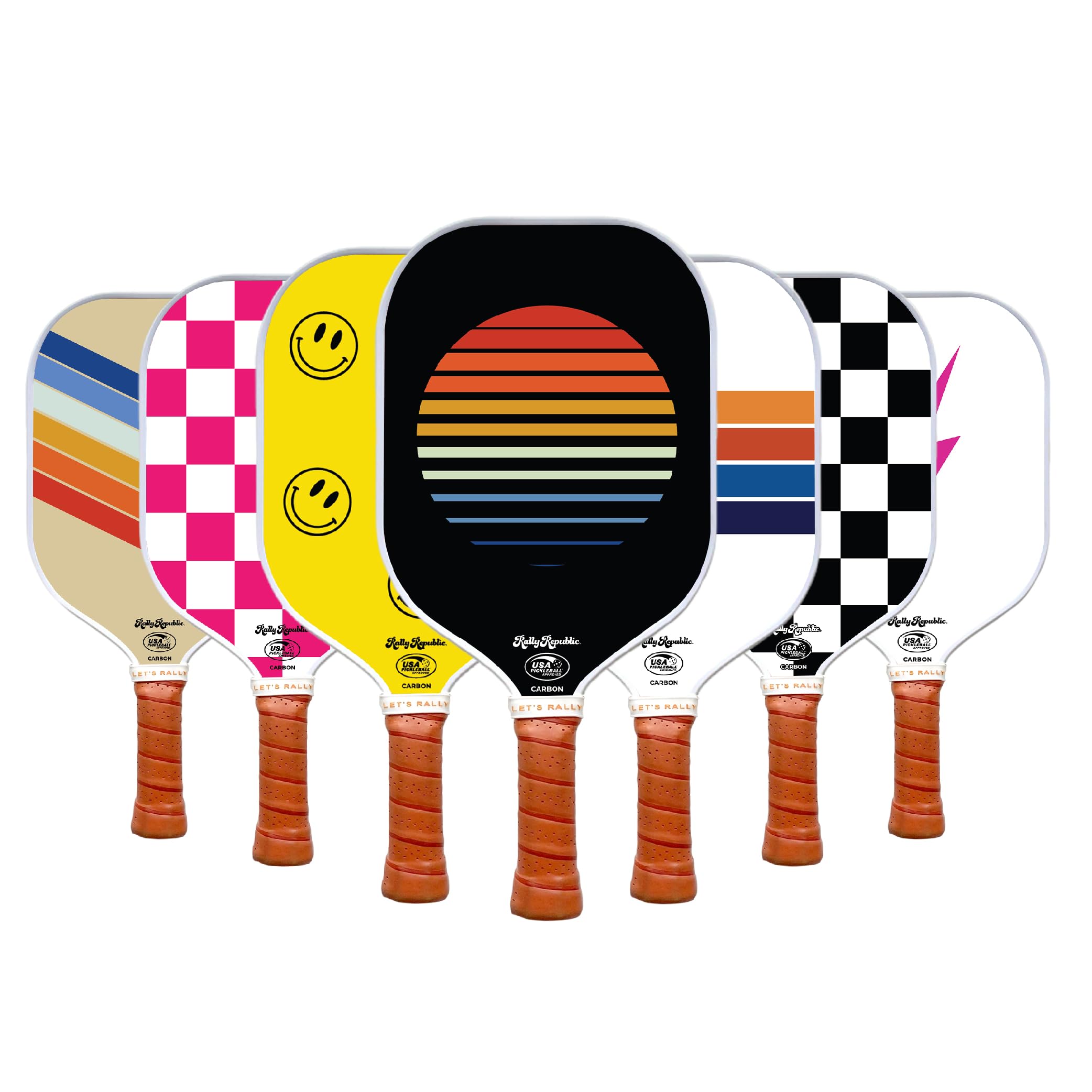 Rally Republic Officially Licensed Pickleball Paddle - USA Pickleball Association Approved Racket - Lightweight Honeycomb Core, Carbon Fiber Exterior,
