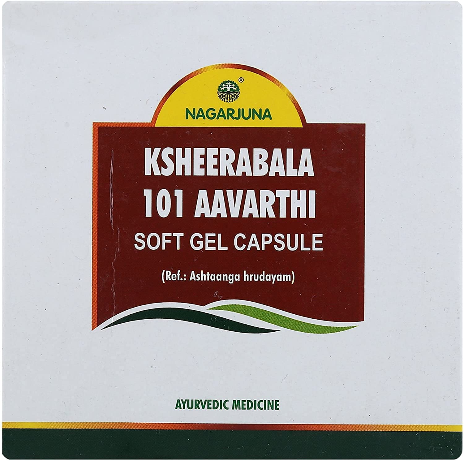 NAGARJUNA Ksheerabala 101 Aavarthi Soft Gel Capsule -100 Capsules with Free Pachak Methi